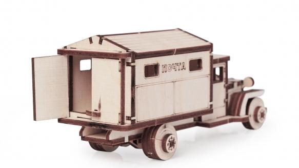 Купить Конструктор 3D деревянный подвижный Lemmo Грузовичок Почта оптом