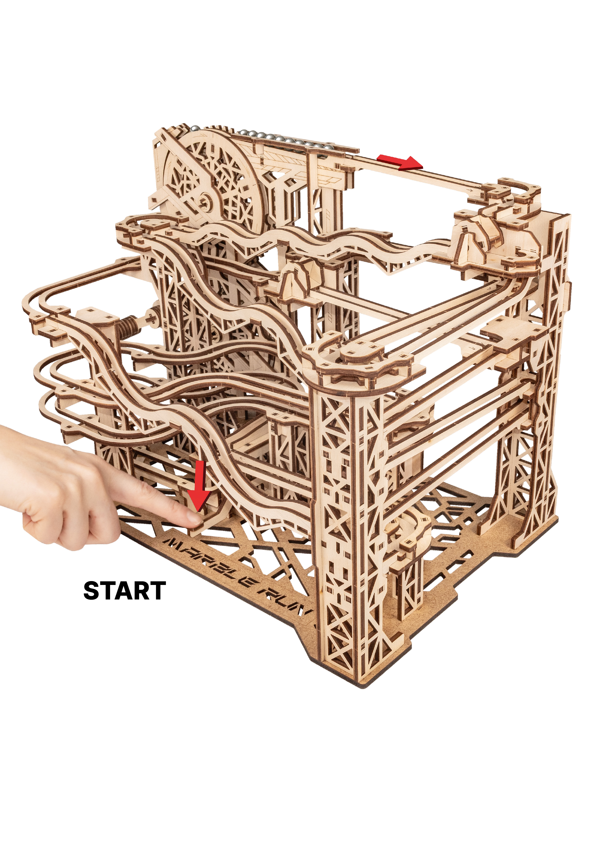 Купить Деревянный конструктор, сборная модель EWA Бегущий лабиринт Марбл  оптом