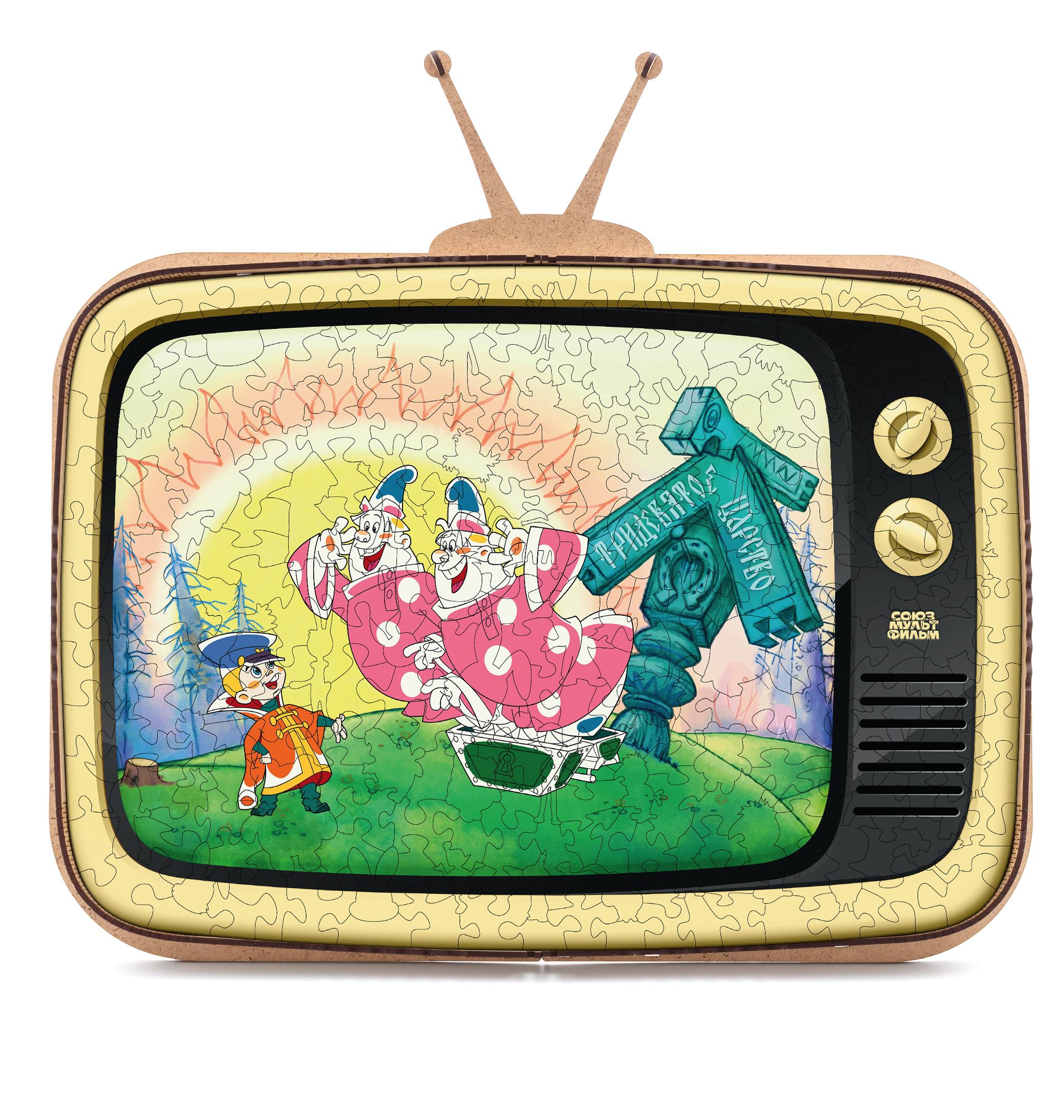 Купить Деревянный 3D пазл EWA Вовка в тридевятом царстве 40x29 см оптом