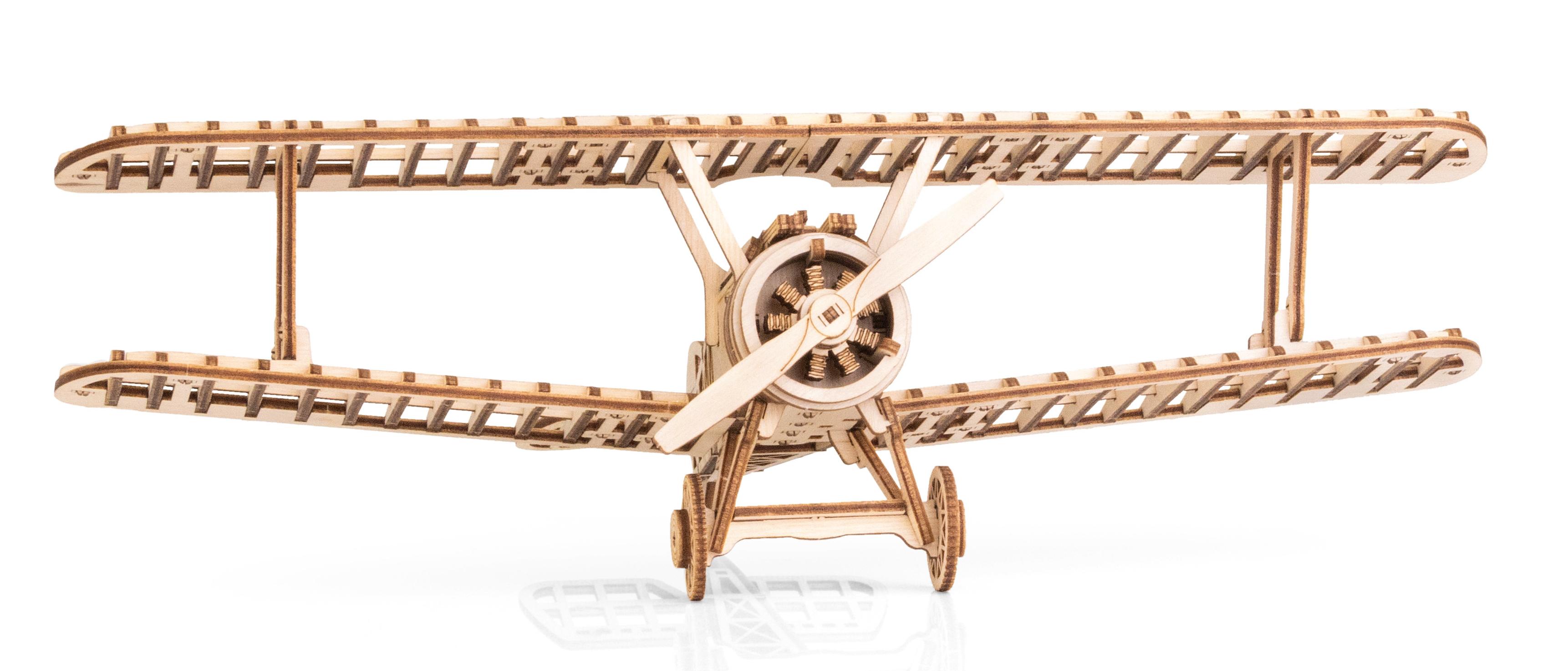Купить Деревянный конструктор EWA Самолет Биплан оптом