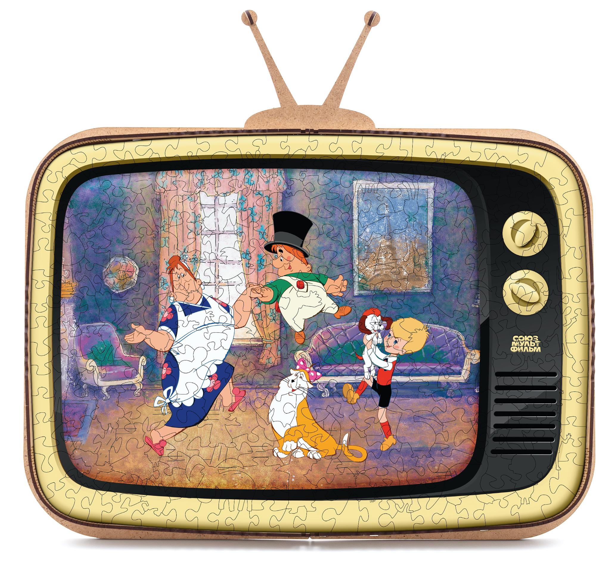 Купить Деревянный 3D пазл EWA  Малыш и Карлсон 40x29 см оптом