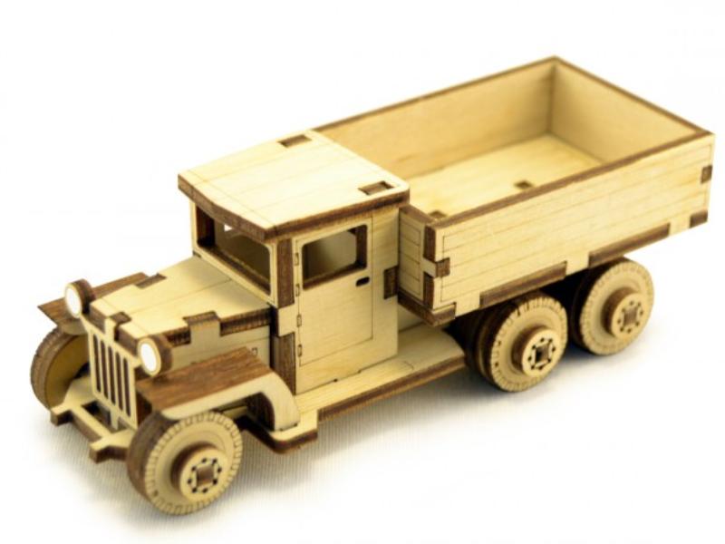 Купить Конструктор 3D деревянный подвижный Lemmo Грузовичок с кузовом оптом