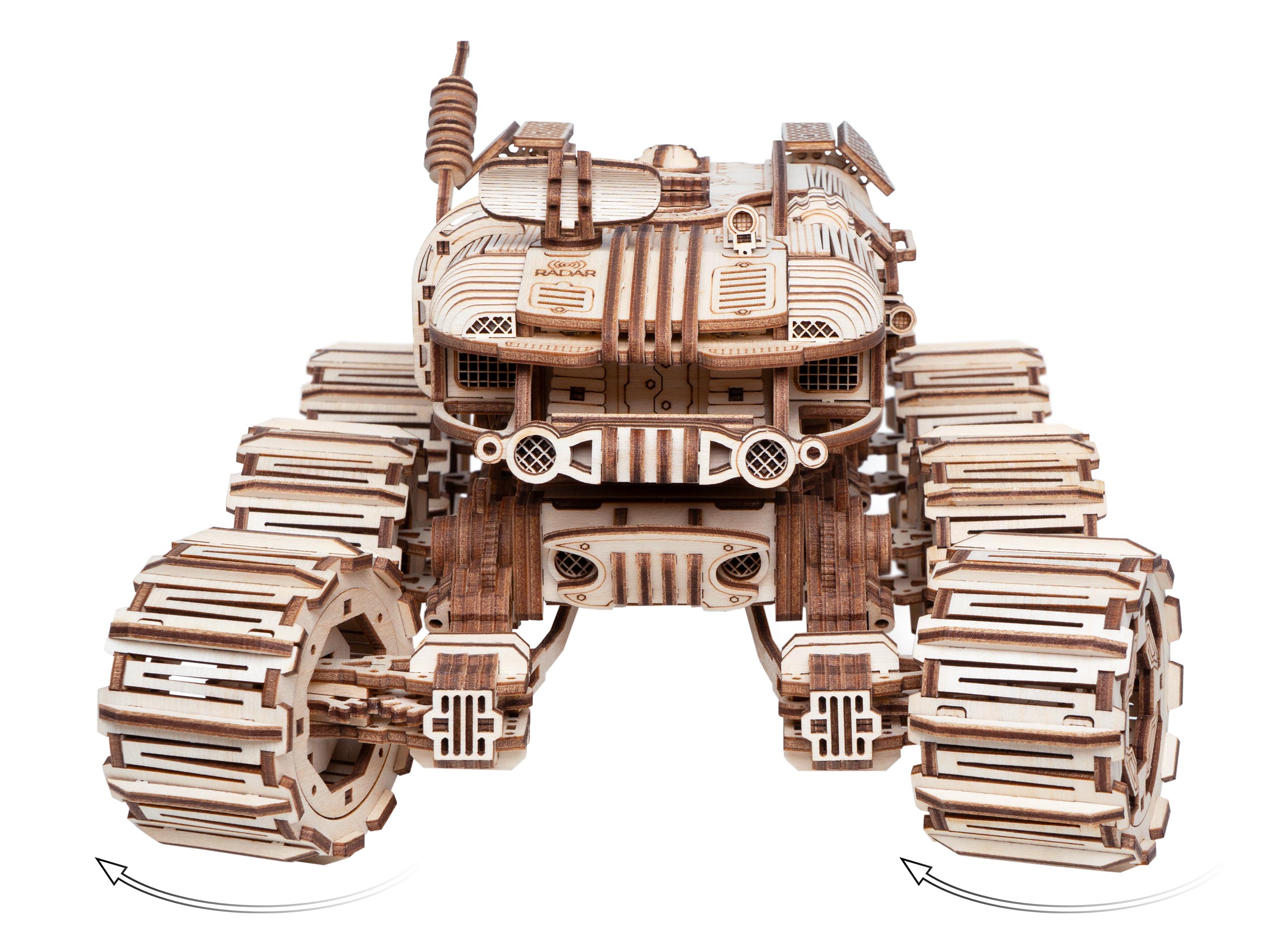 Купить Деревянный конструктор, сборная модель Lemmo Марсоход HOBOS со светом оптом