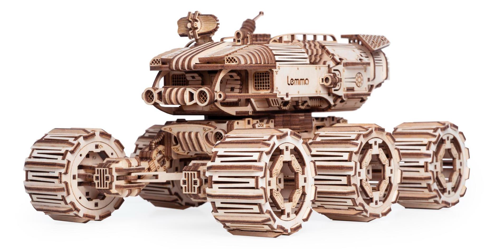 Купить Деревянный конструктор, сборная модель Lemmo Марсоход HOBOS со светом оптом