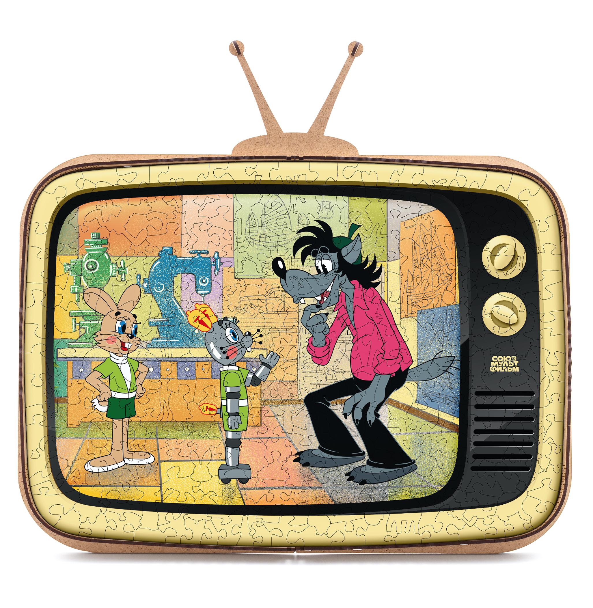 Купить Деревянный 3D пазл EWA Ну, погоди 40x29 см оптом