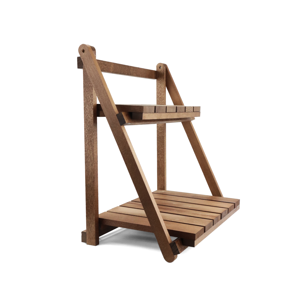 Купить Стеллаж деревянный настольный складной (2 полки) ОРЕХ оптом