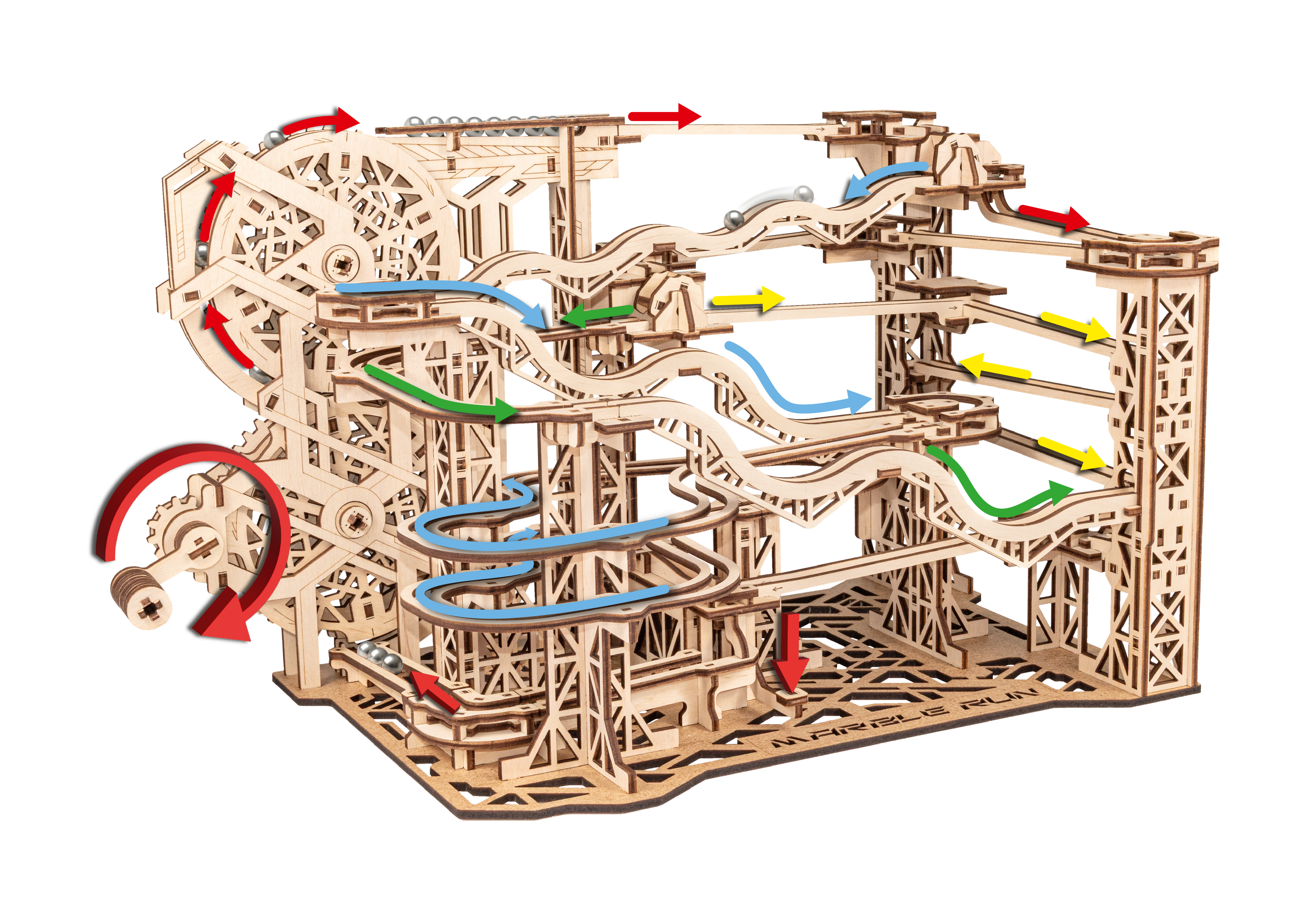 Купить Деревянный конструктор, сборная модель EWA Бегущий лабиринт Марбл  оптом