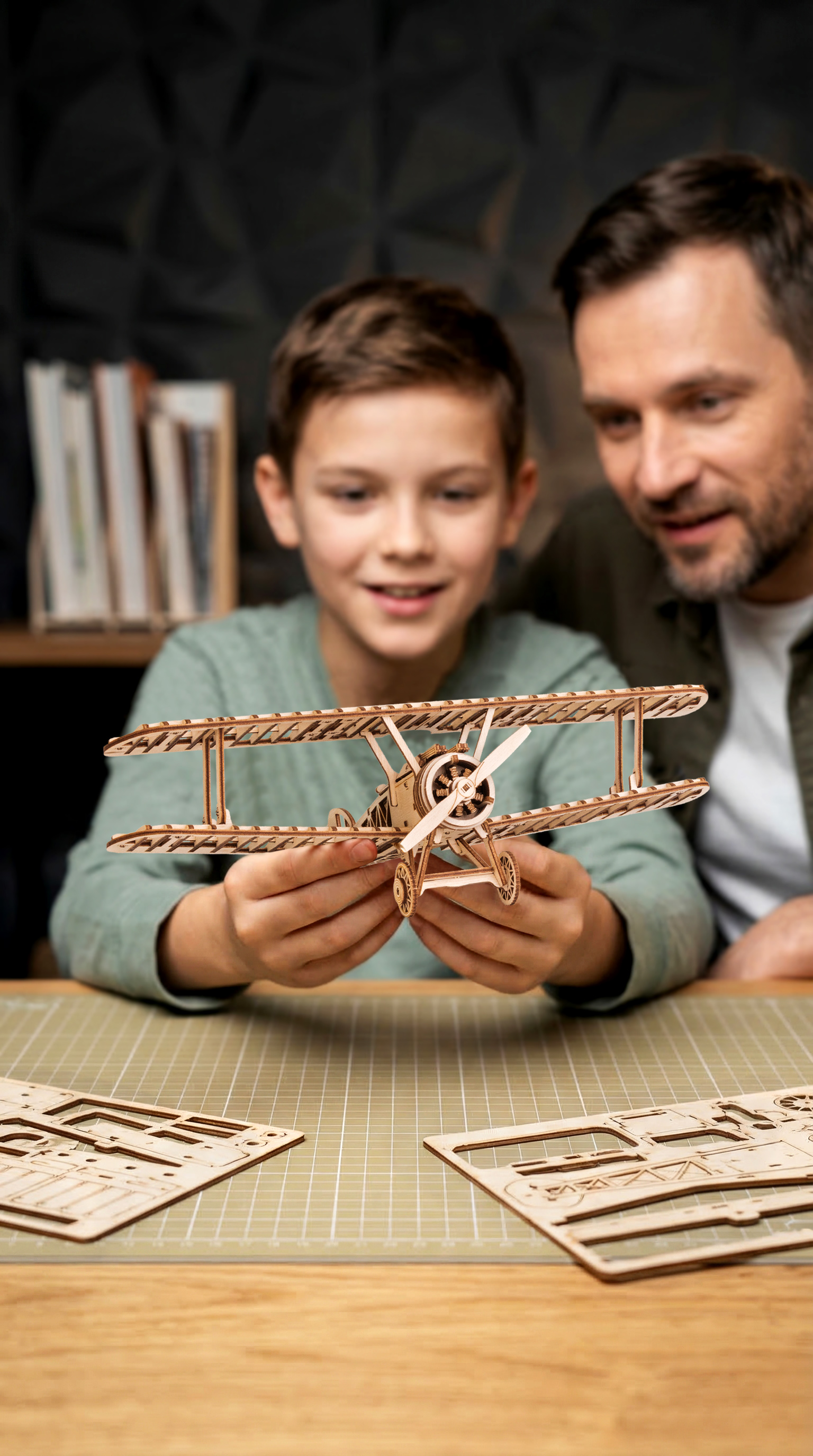 Купить Деревянный конструктор EWA Самолет Биплан оптом