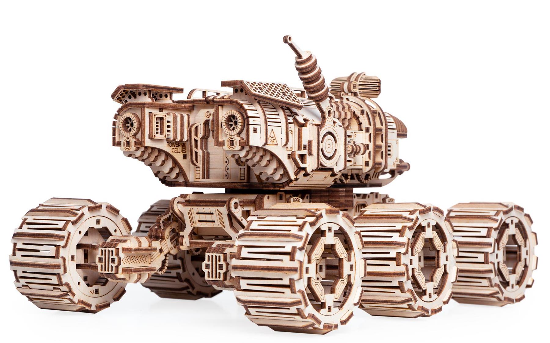Купить Деревянный конструктор, сборная модель Lemmo Марсоход HOBOS со светом оптом