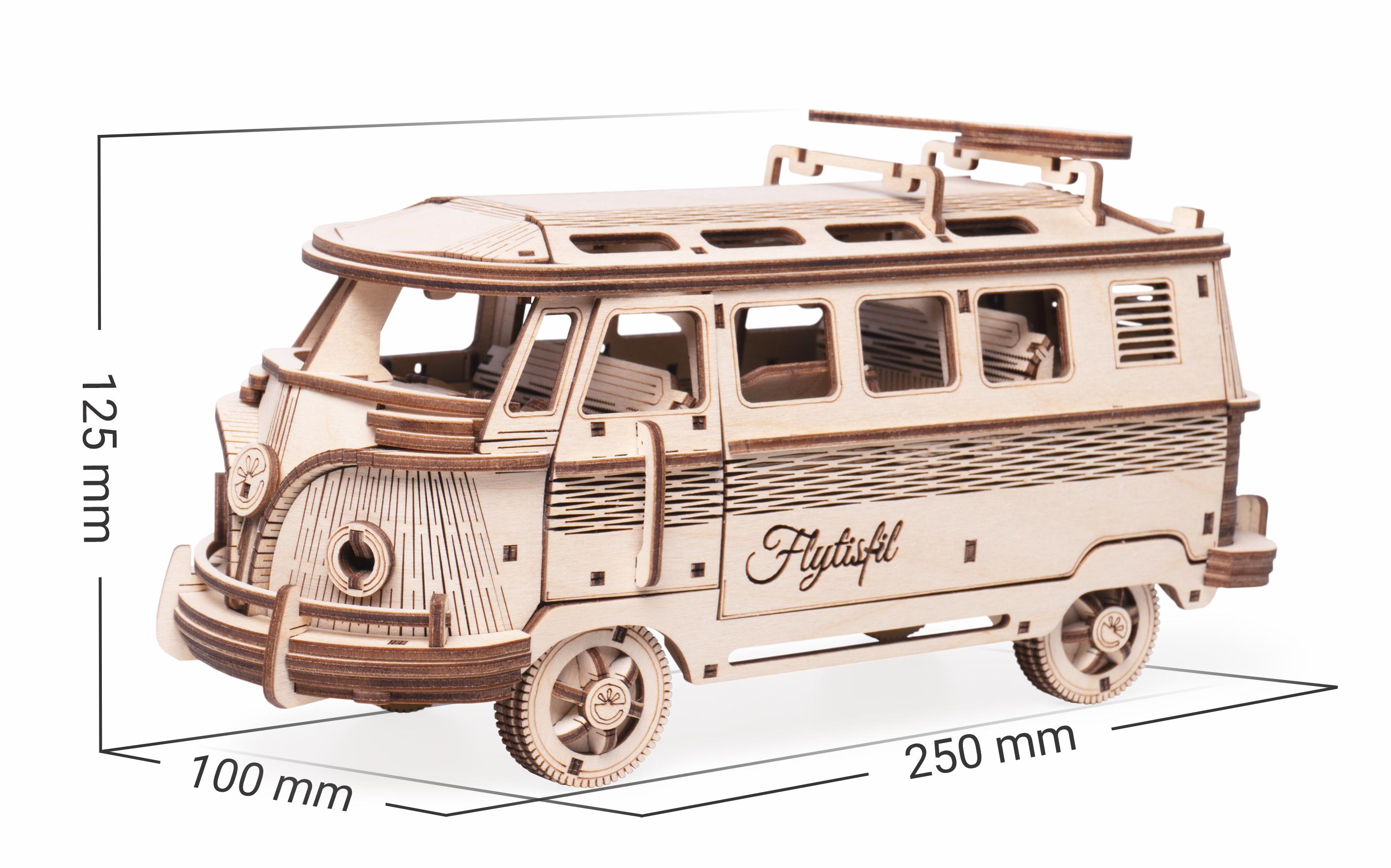 Купить Деревянный конструктор, сборная модель Lemmo Фургон Флайтисфил со светом оптом