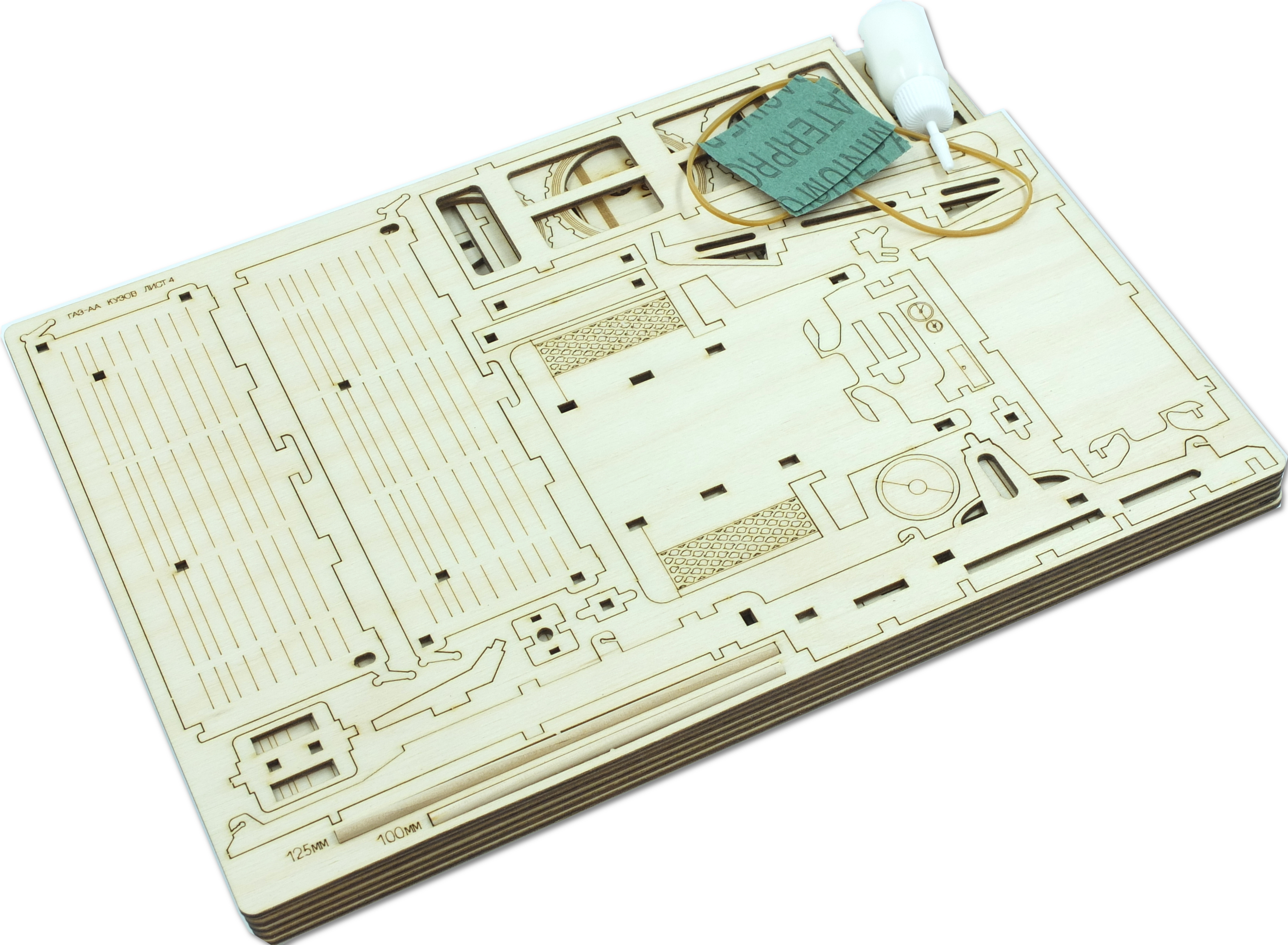 Купить Конструктор 3D деревянный Lemmo Грузовик "Полуторка" Кузов оптом