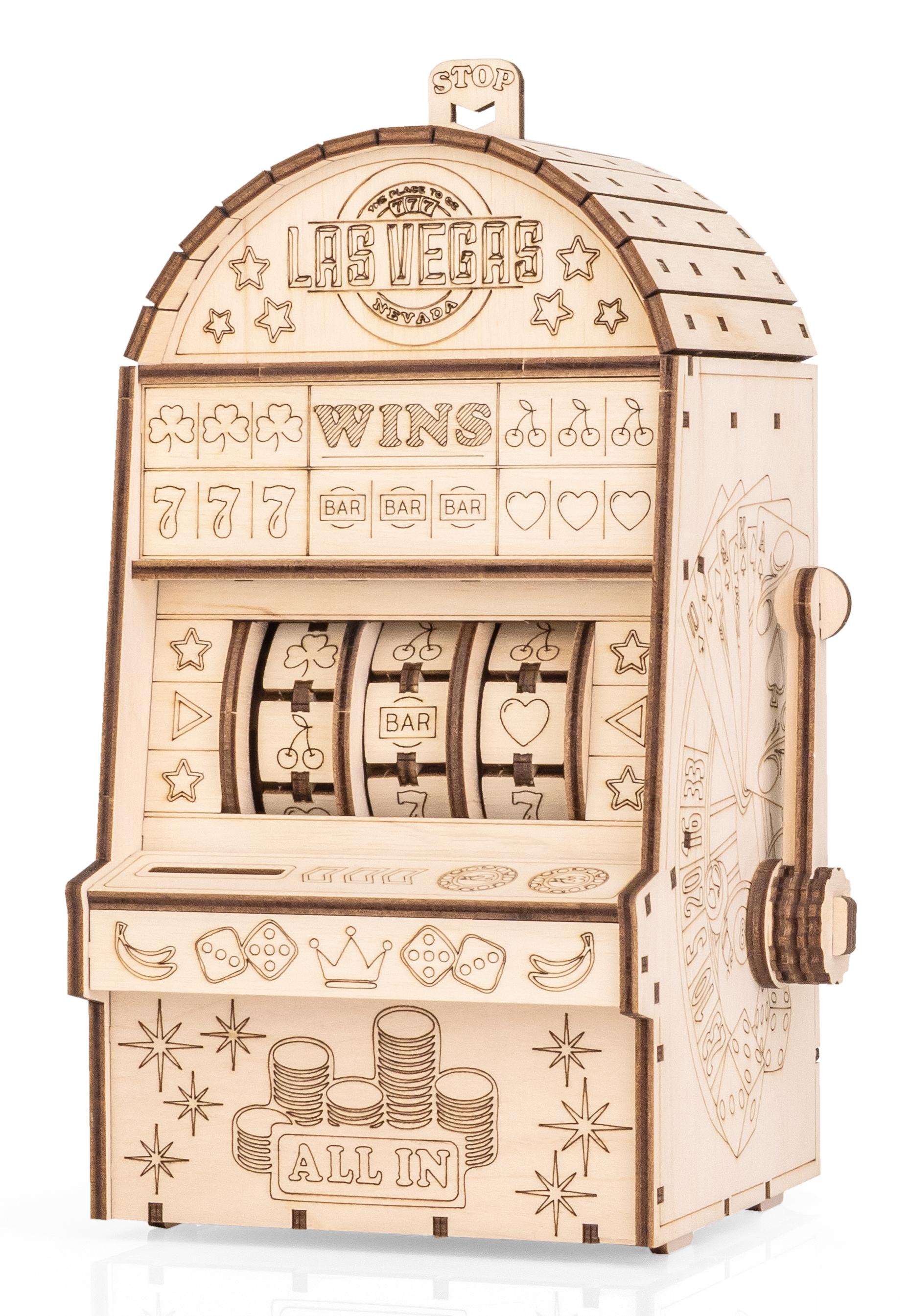 Деревянный конструктор, сборная модель EWA Однорукий бандит