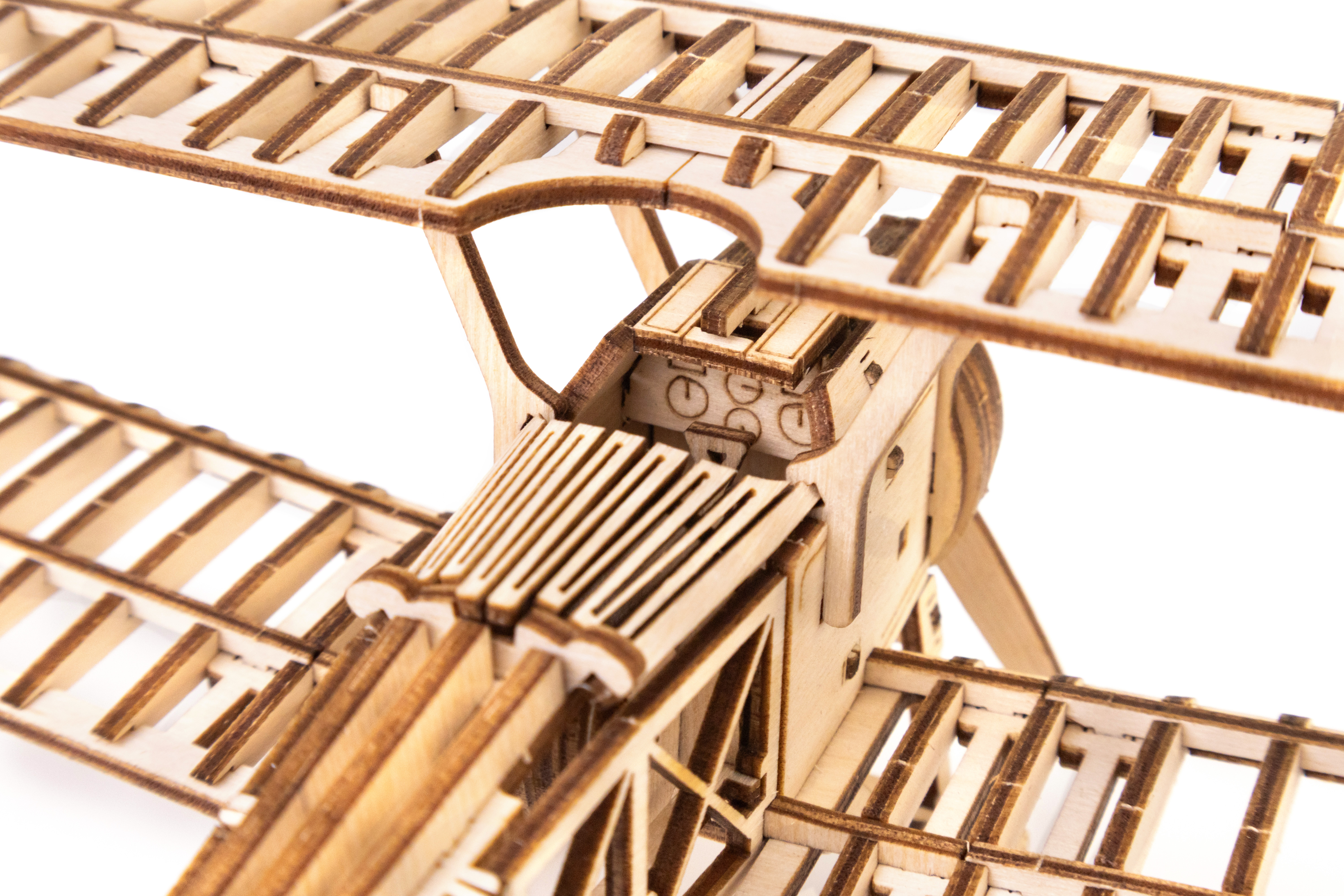 Купить Деревянный конструктор EWA Самолет Биплан оптом