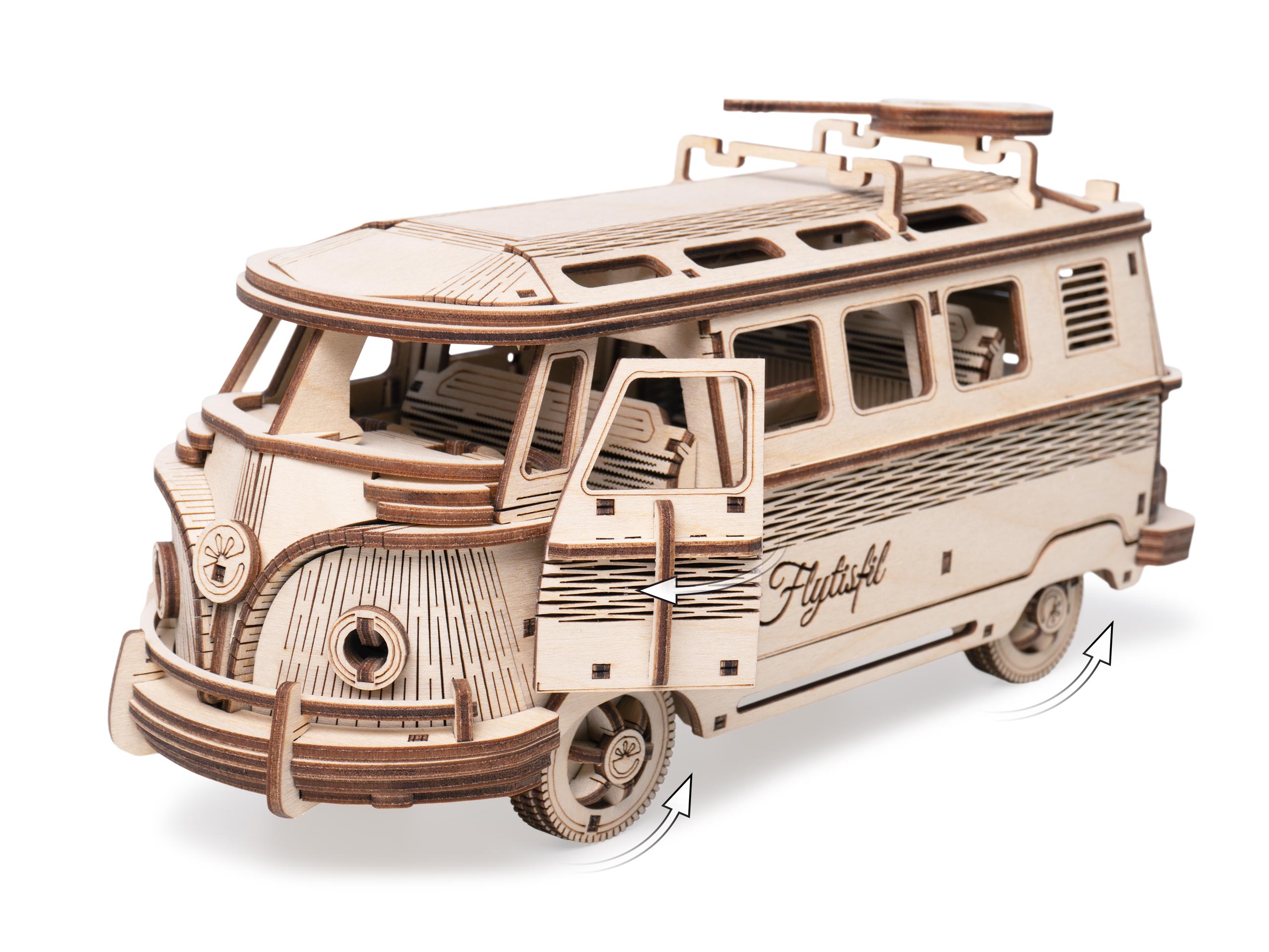 Купить Деревянный конструктор, сборная модель Lemmo Фургон Флайтисфил со светом оптом