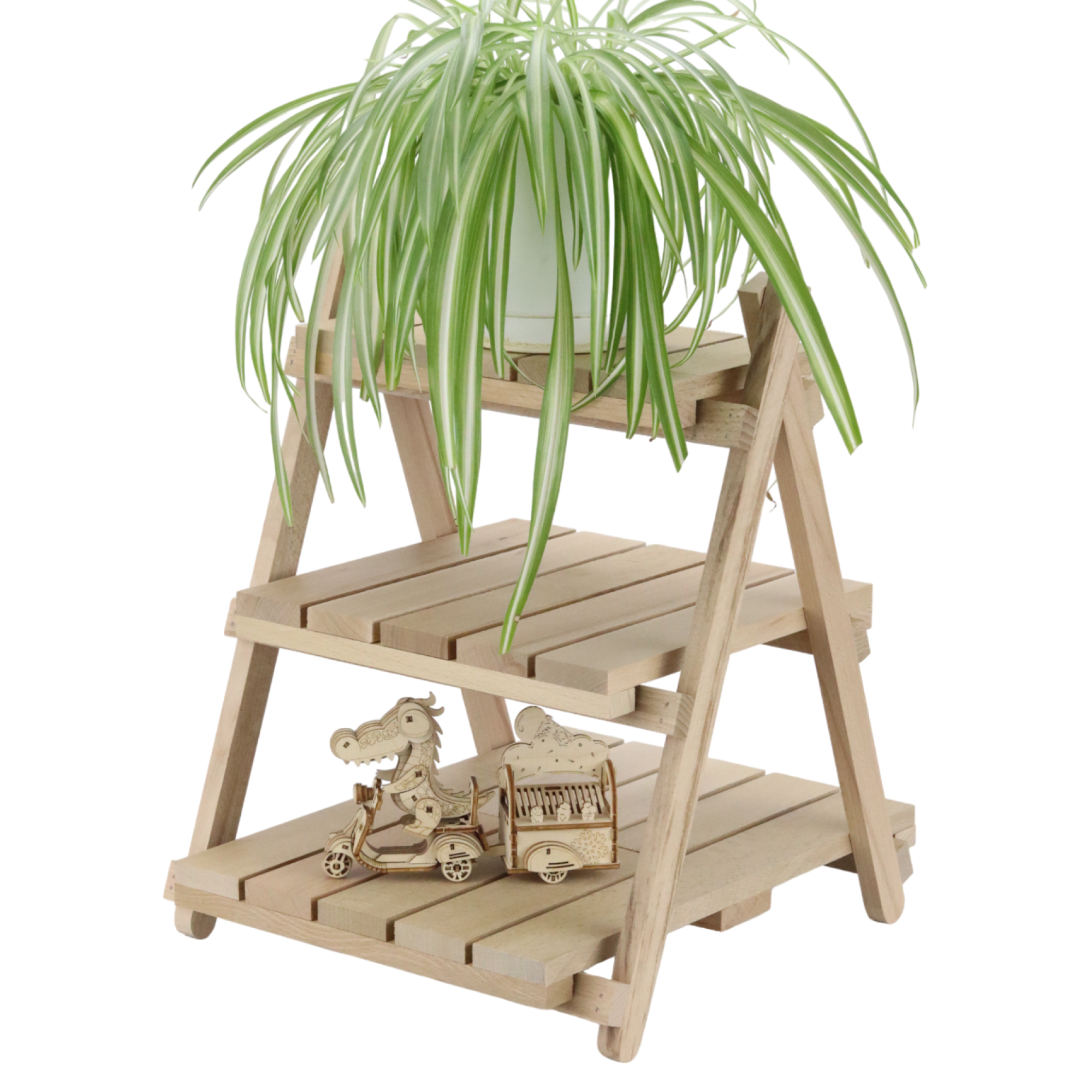 Купить Стеллаж деревянный настольный складной (3 полки) оптом