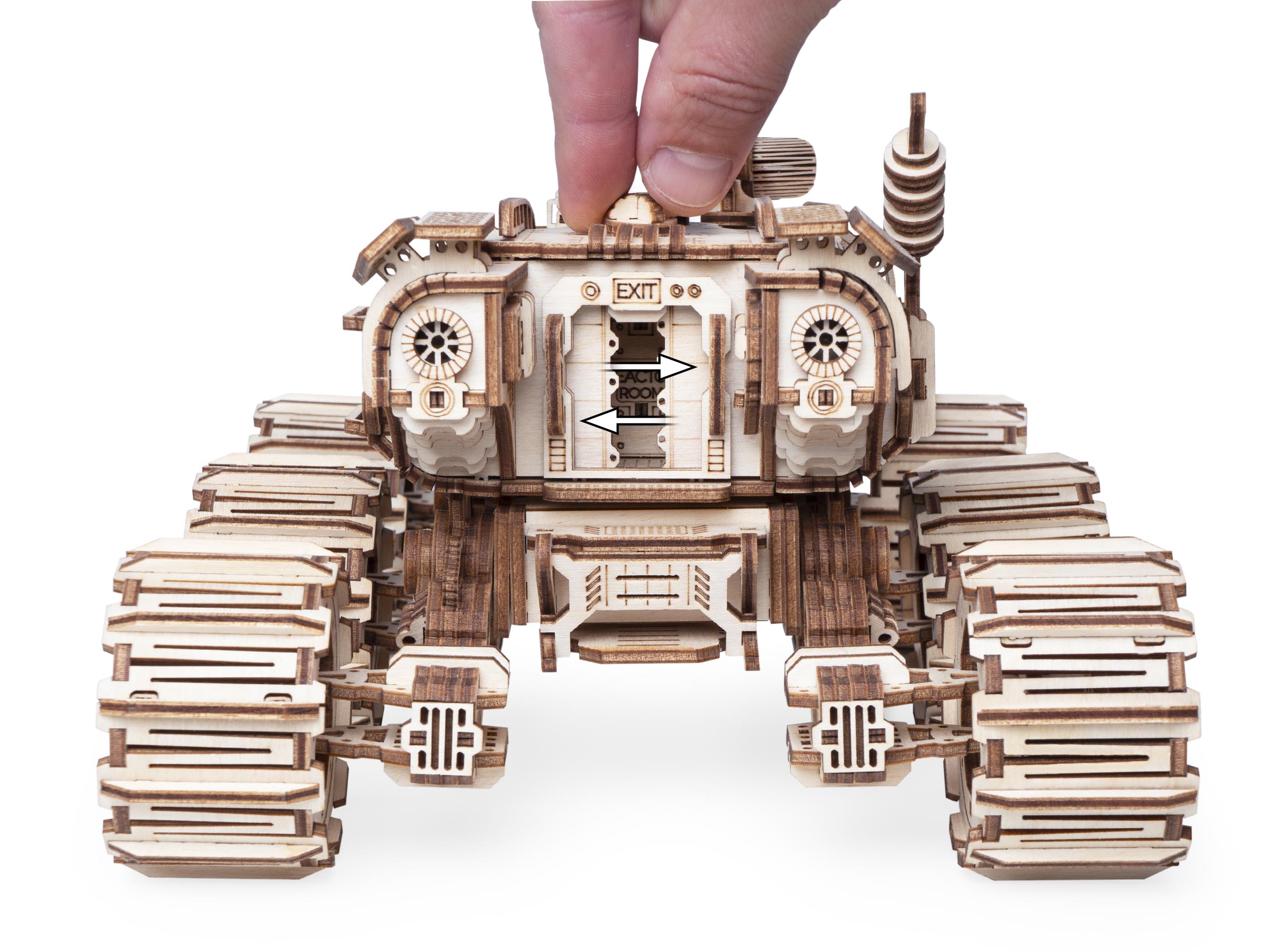 Купить Деревянный конструктор, сборная модель Lemmo Марсоход HOBOS со светом оптом