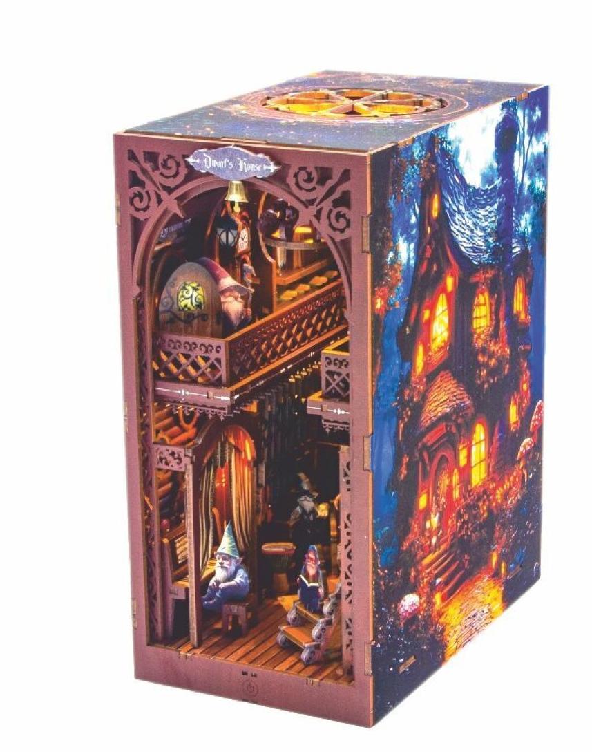 Румбокс книжный, интерьерный конструктор MiniHouse Дом Гномов