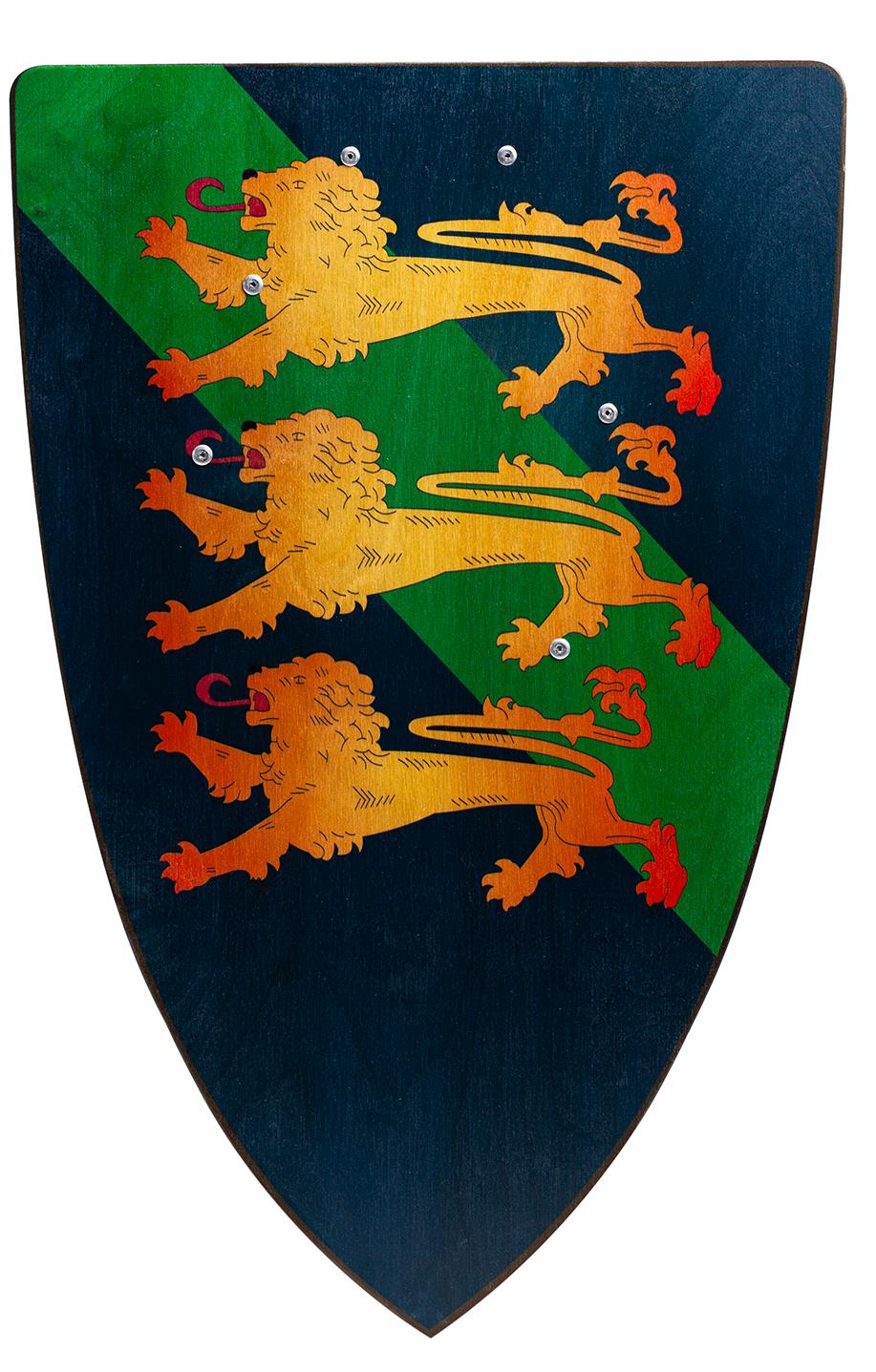 Купить Большой треугольный щит деревянный детский Британец (синий) оптом