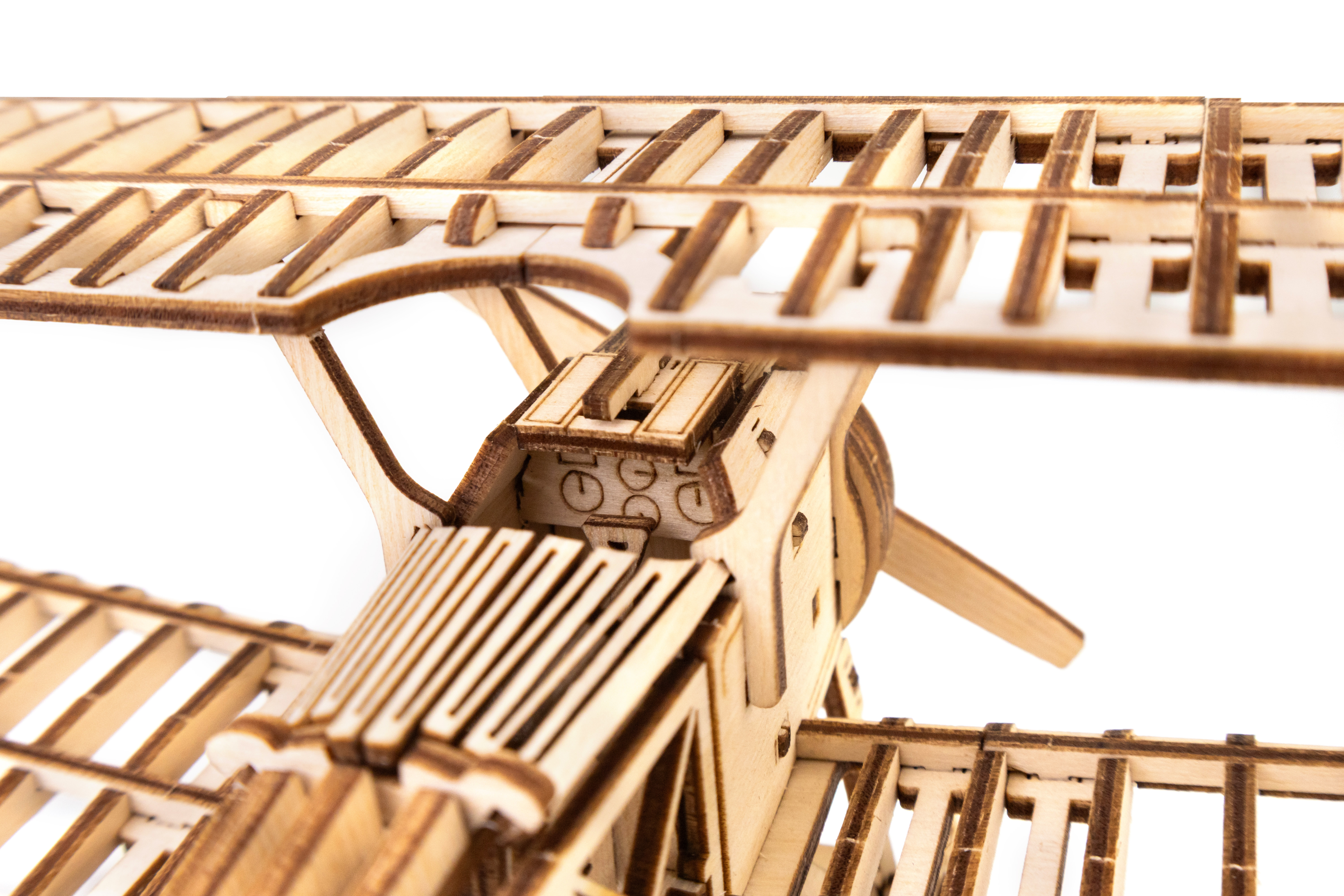 Купить Деревянный конструктор EWA Самолет Биплан оптом