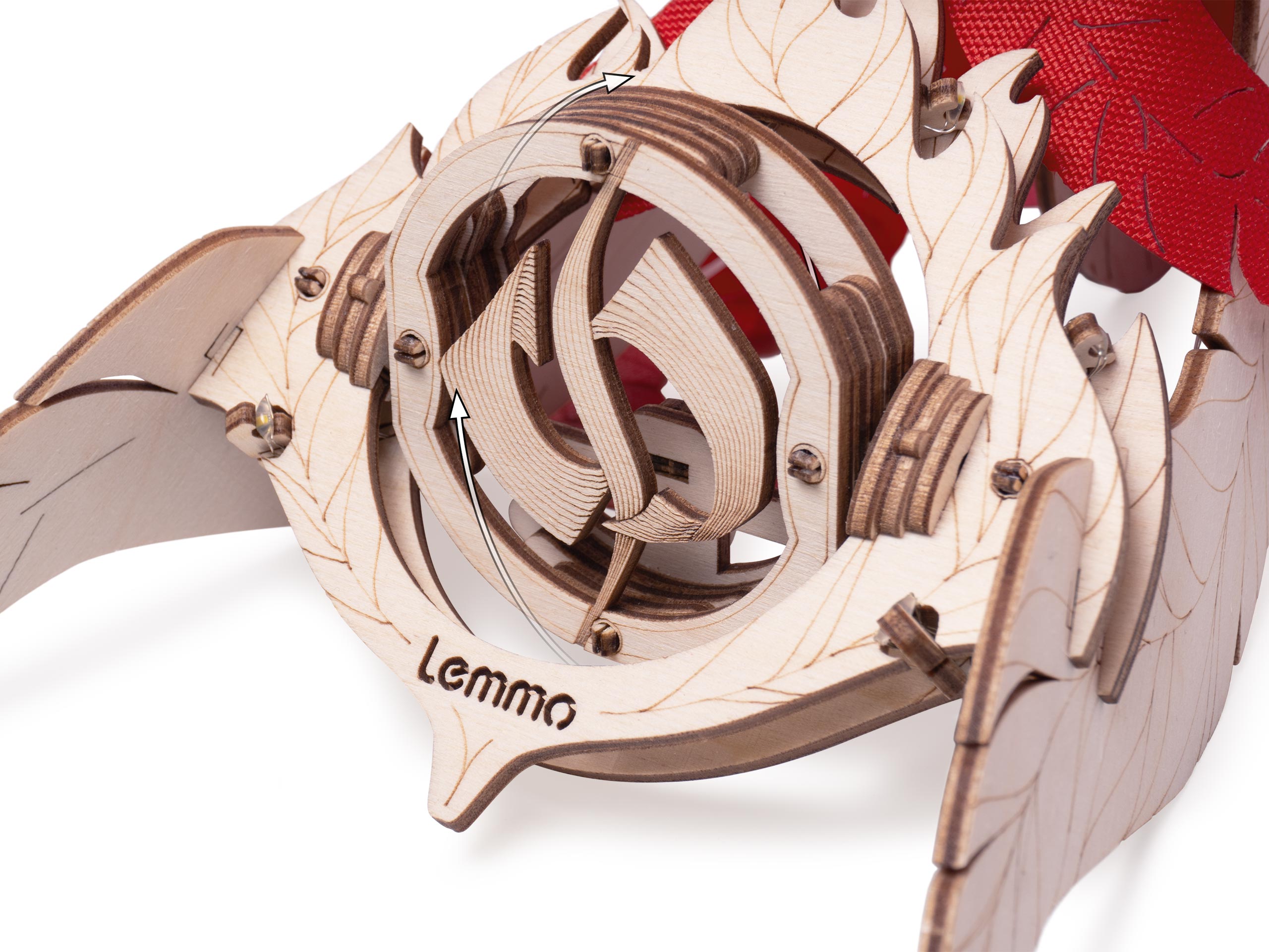 Купить Деревянный конструктор, сборная модель Lemmo Огненный Феникс со светом оптом