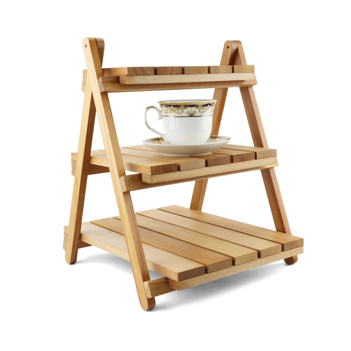 Купить Стеллаж деревянный настольный складной (3 полки) ПАЛИСАНДР оптом