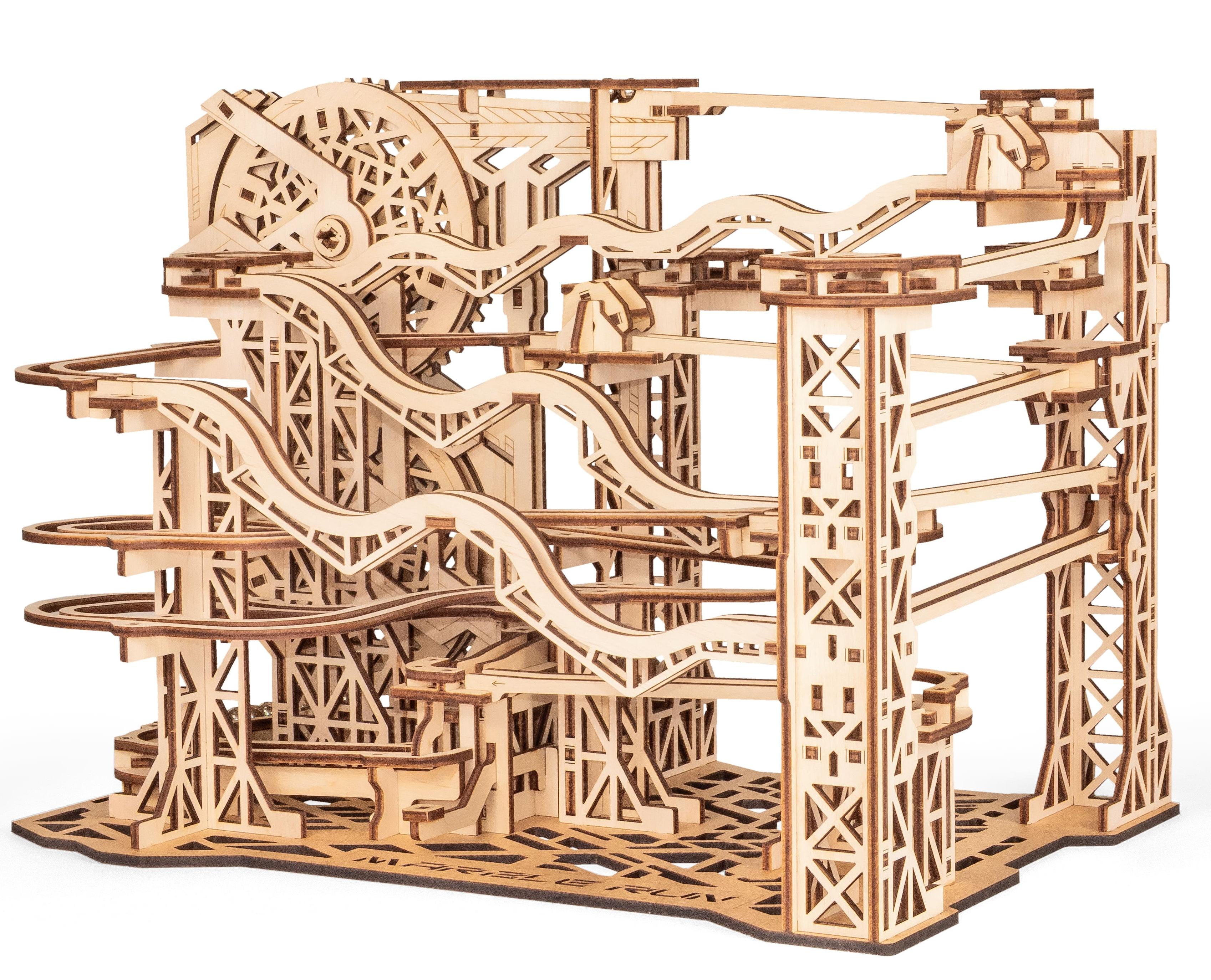 Деревянный конструктор, сборная модель EWA Бегущий лабиринт Марбл 