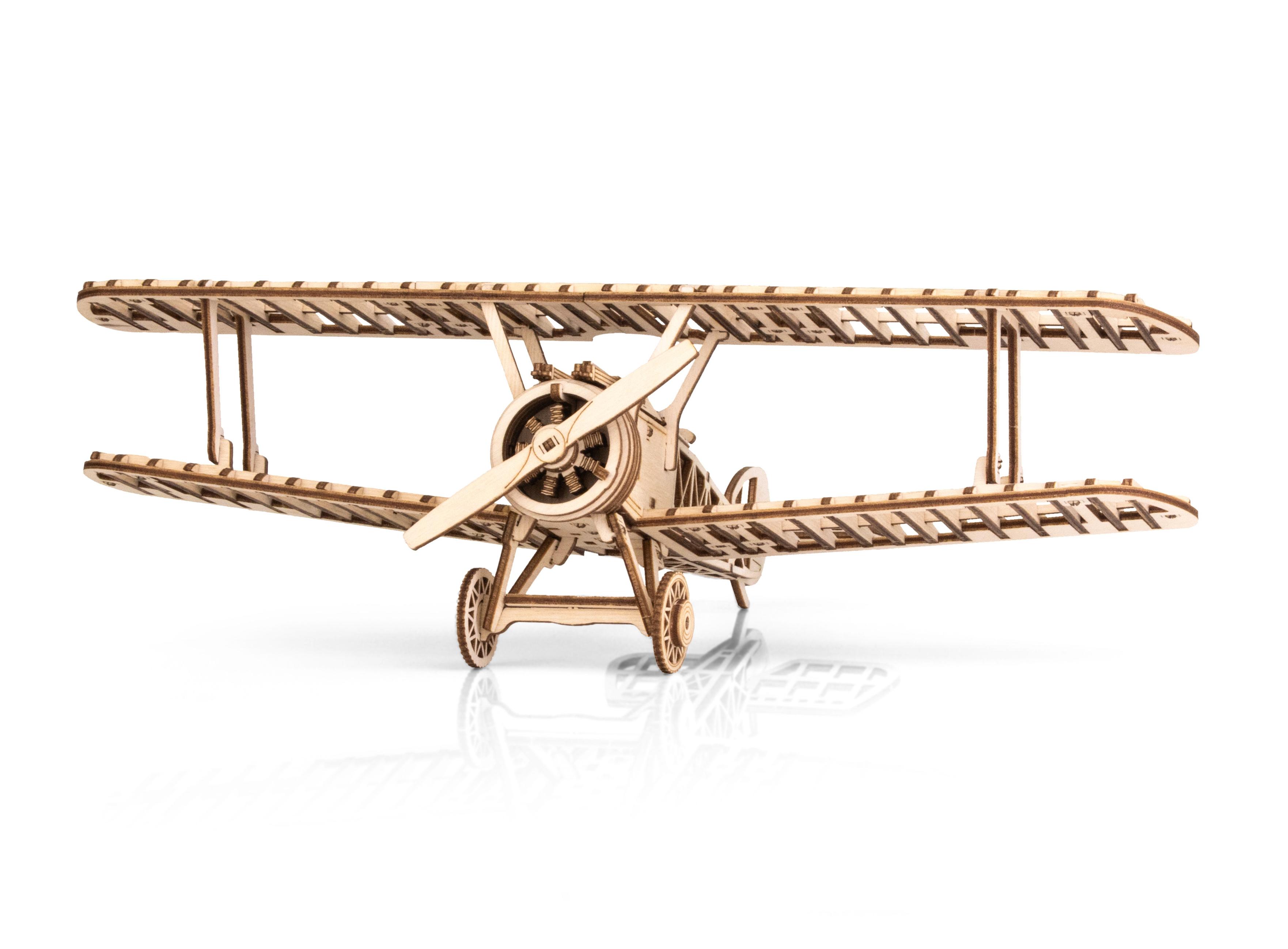Деревянный конструктор EWA Самолет Биплан