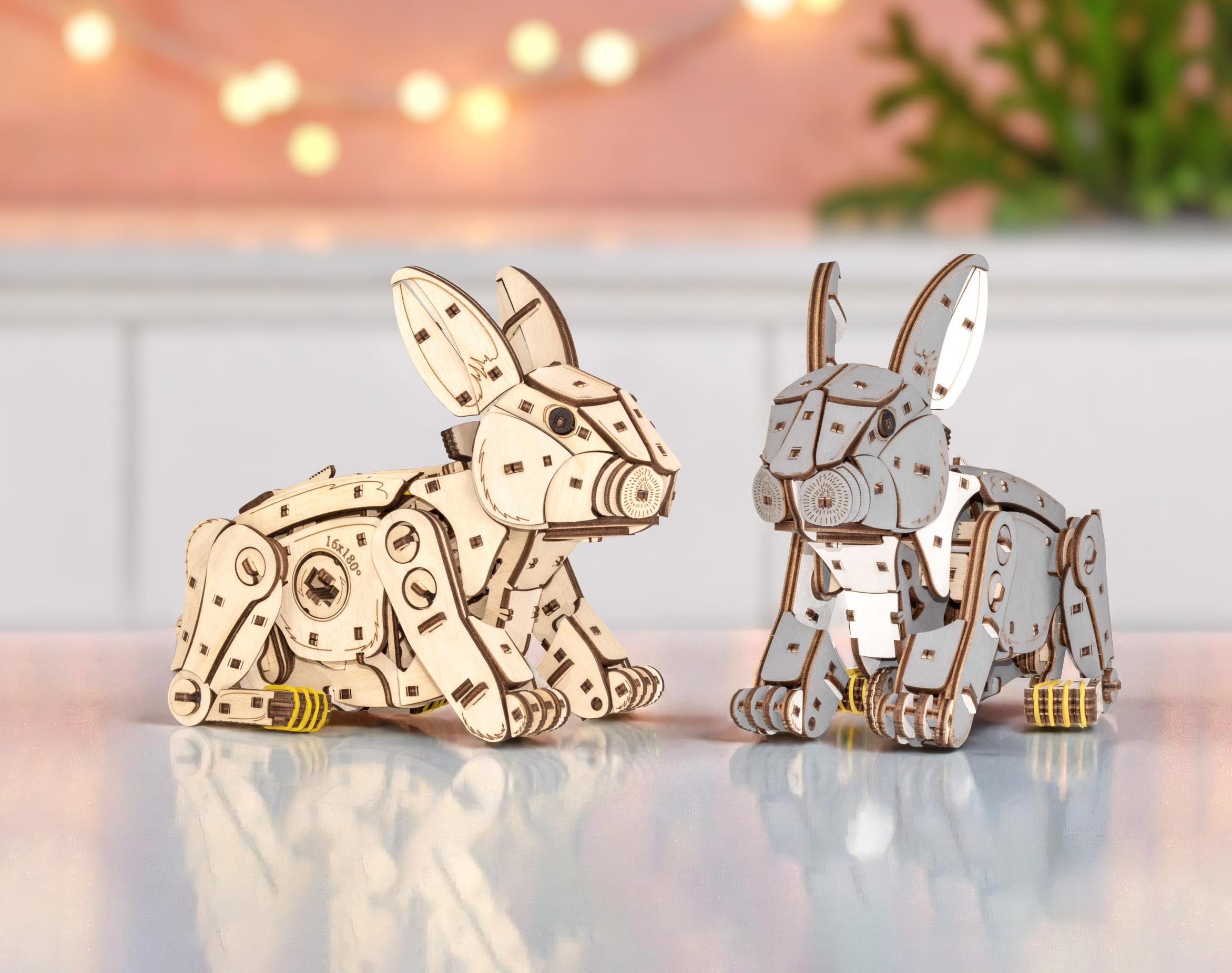 Купить Механическая сборная модель EWA Кролик белый оптом