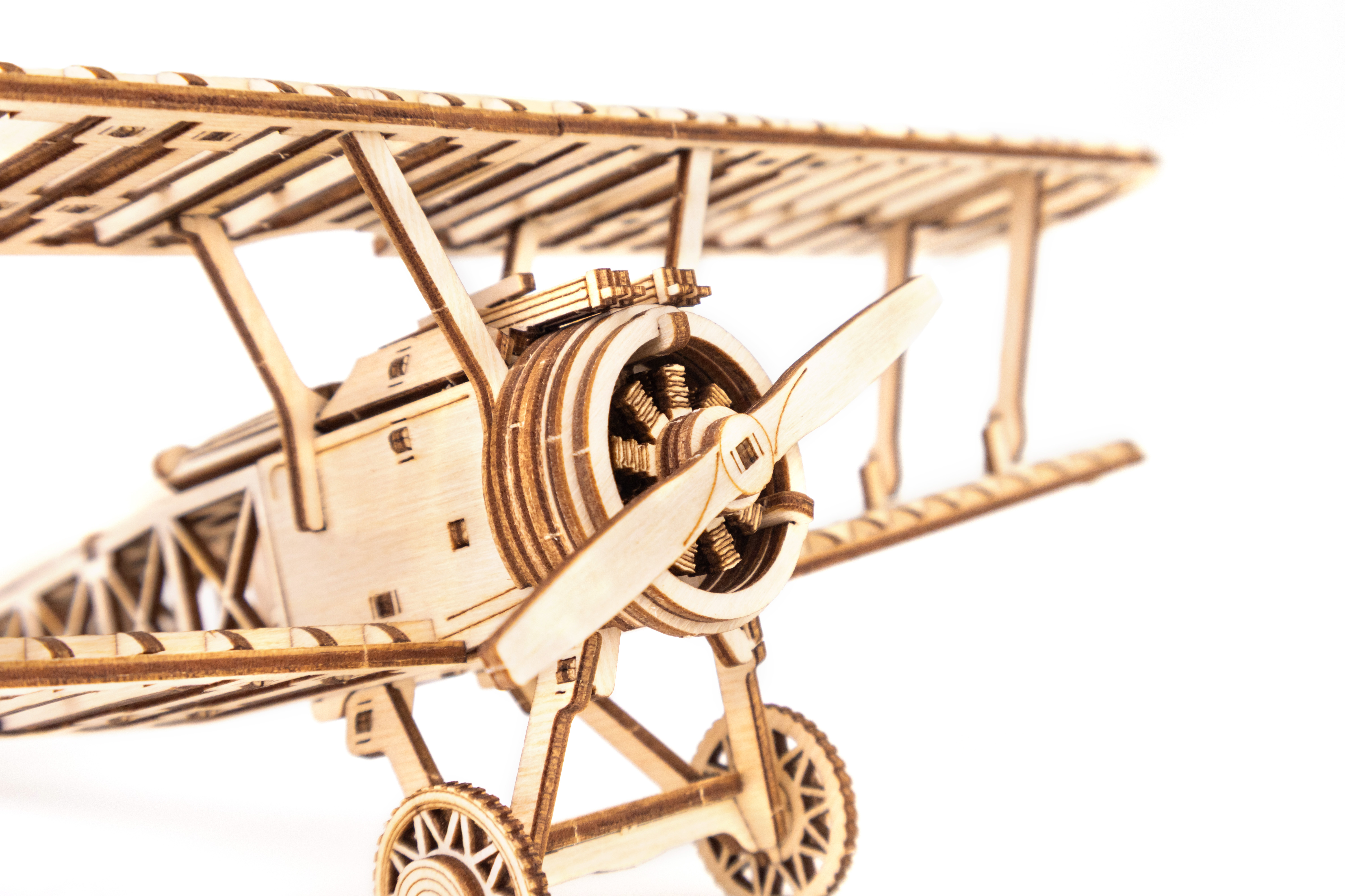 Купить Деревянный конструктор EWA Самолет Биплан оптом