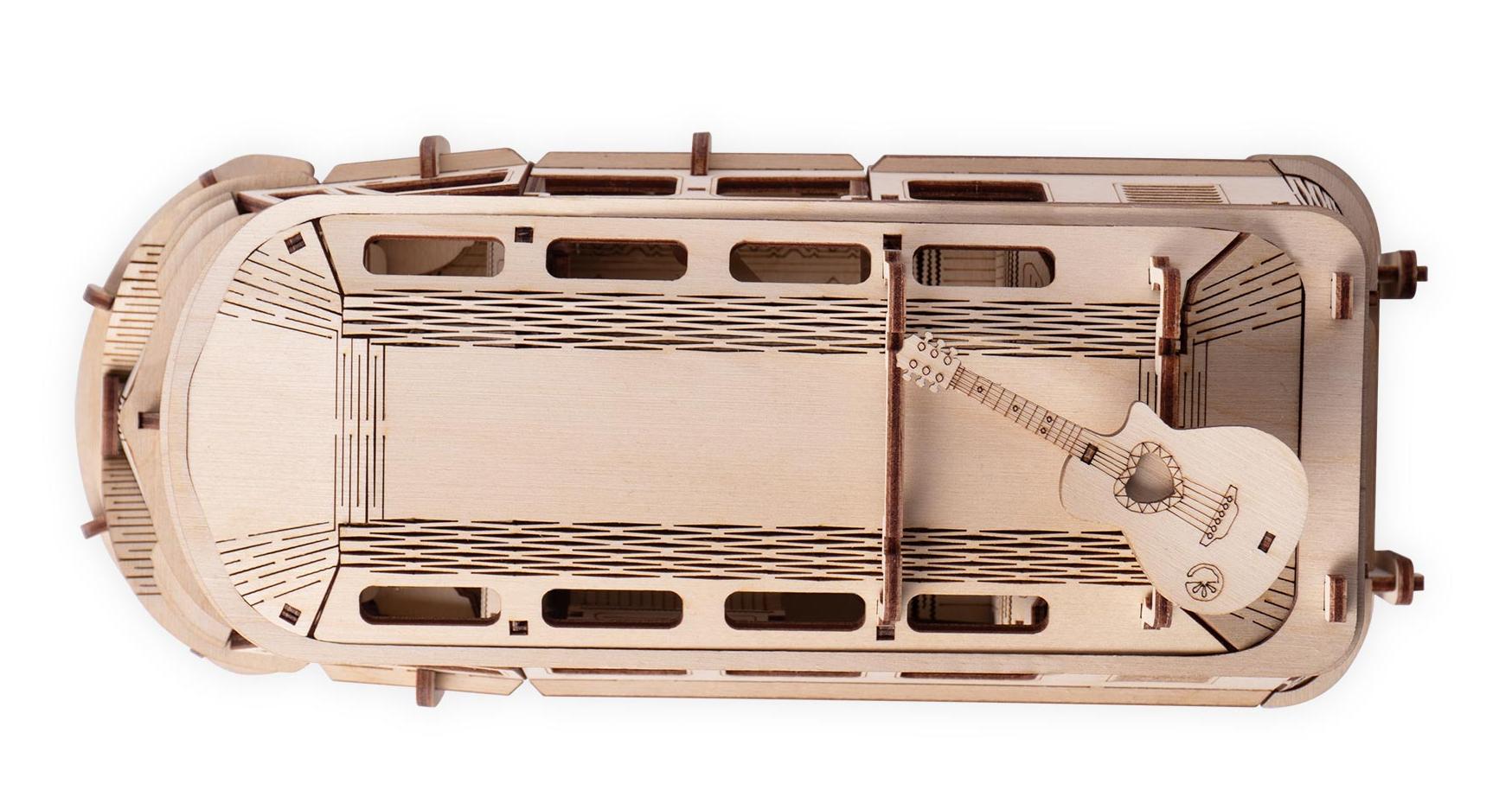 Купить Деревянный конструктор, сборная модель Lemmo Фургон Флайтисфил со светом оптом