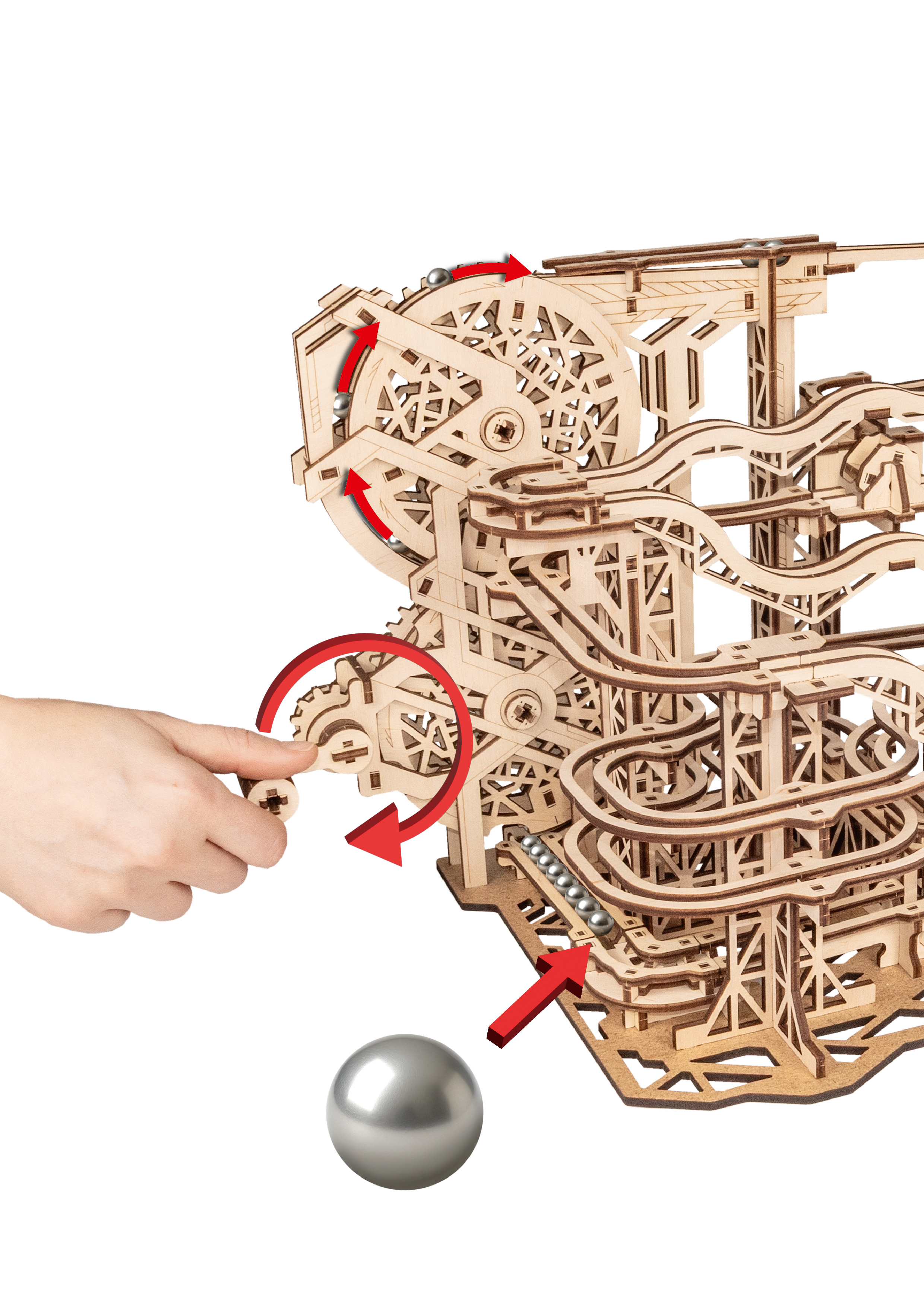 Купить Деревянный конструктор, сборная модель EWA Бегущий лабиринт Марбл  оптом