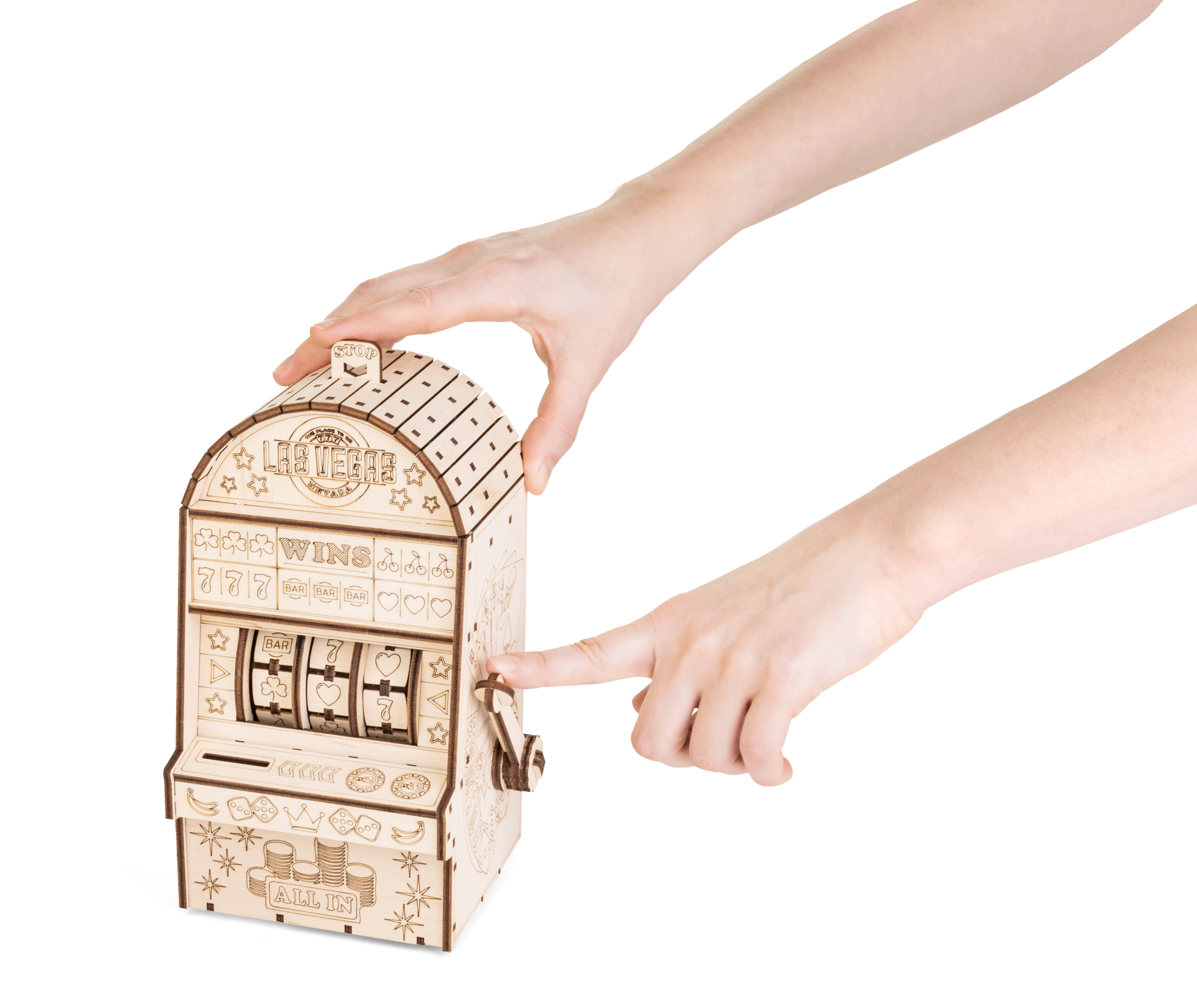 Купить Деревянный конструктор, сборная модель EWA Однорукий бандит оптом