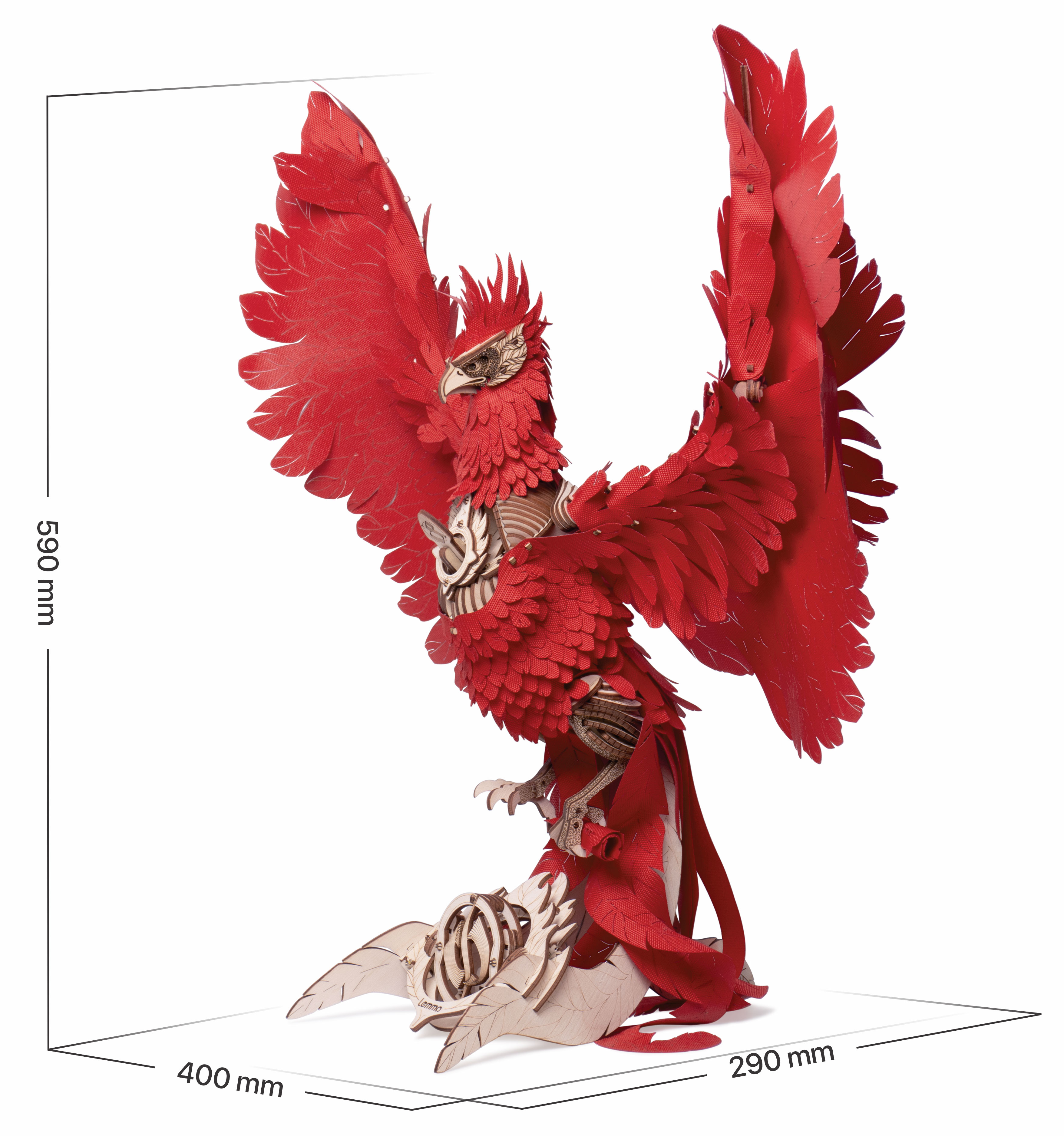 Купить Деревянный конструктор, сборная модель Lemmo Огненный Феникс со светом оптом