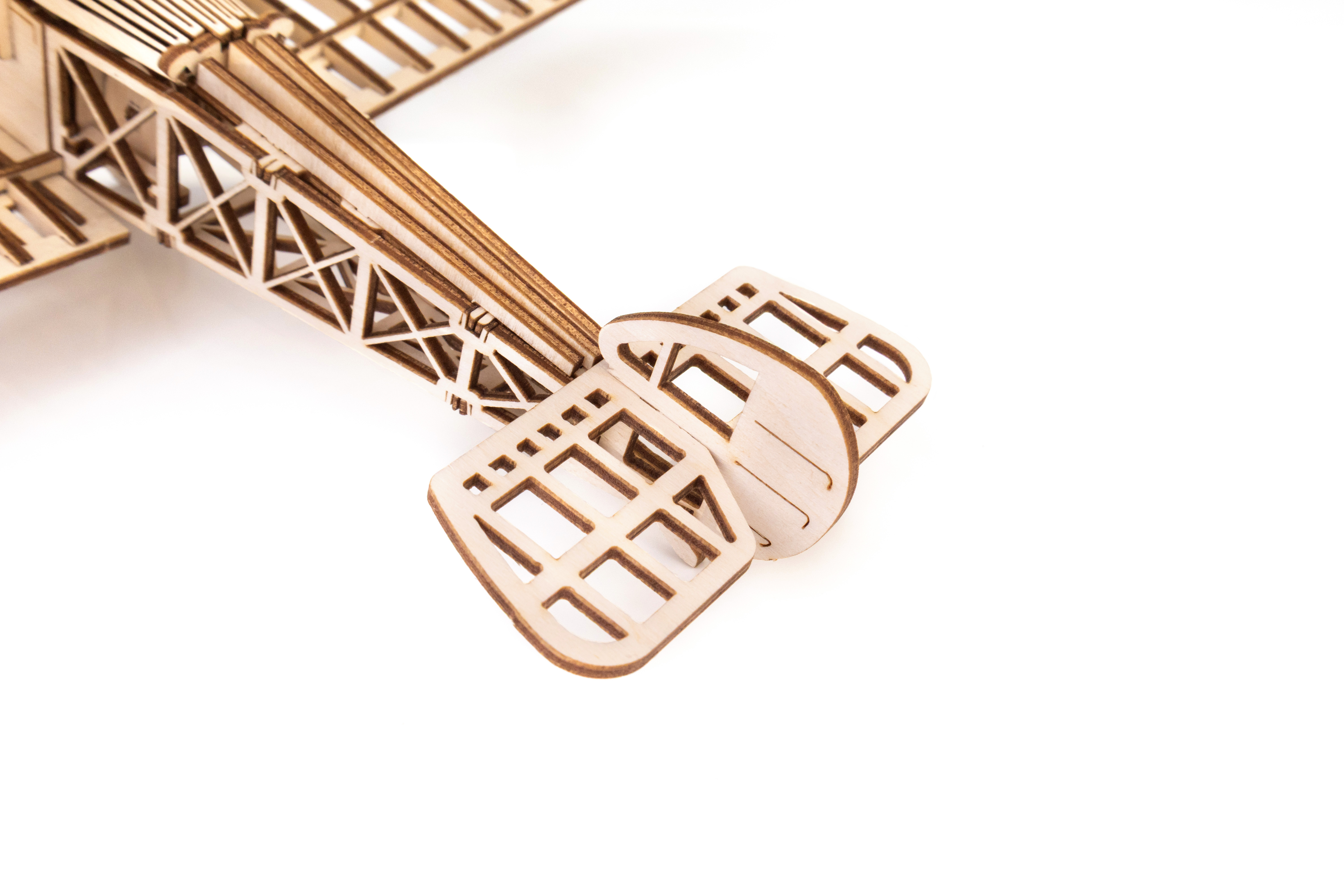 Купить Деревянный конструктор EWA Самолет Биплан оптом