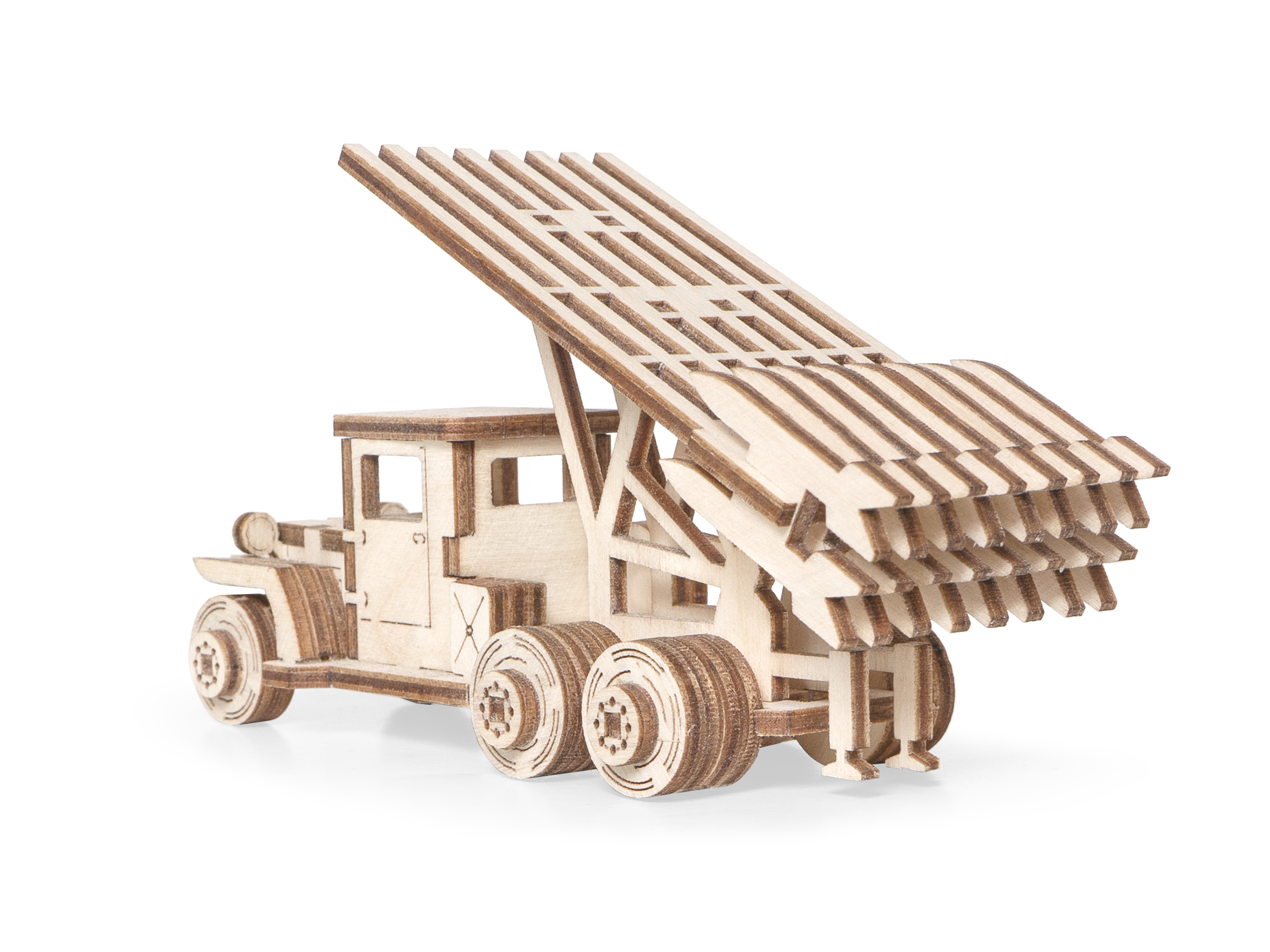 Купить Конструктор 3D деревянный подвижный Lemmo Грузовичок Катюша оптом