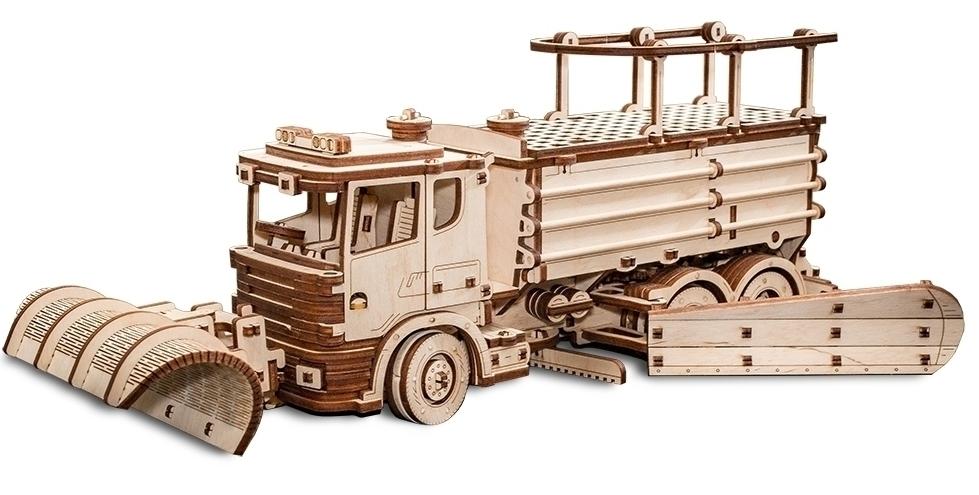 Купить Конструктор деревянный 3D EWA Снегоуборочная машина оптом