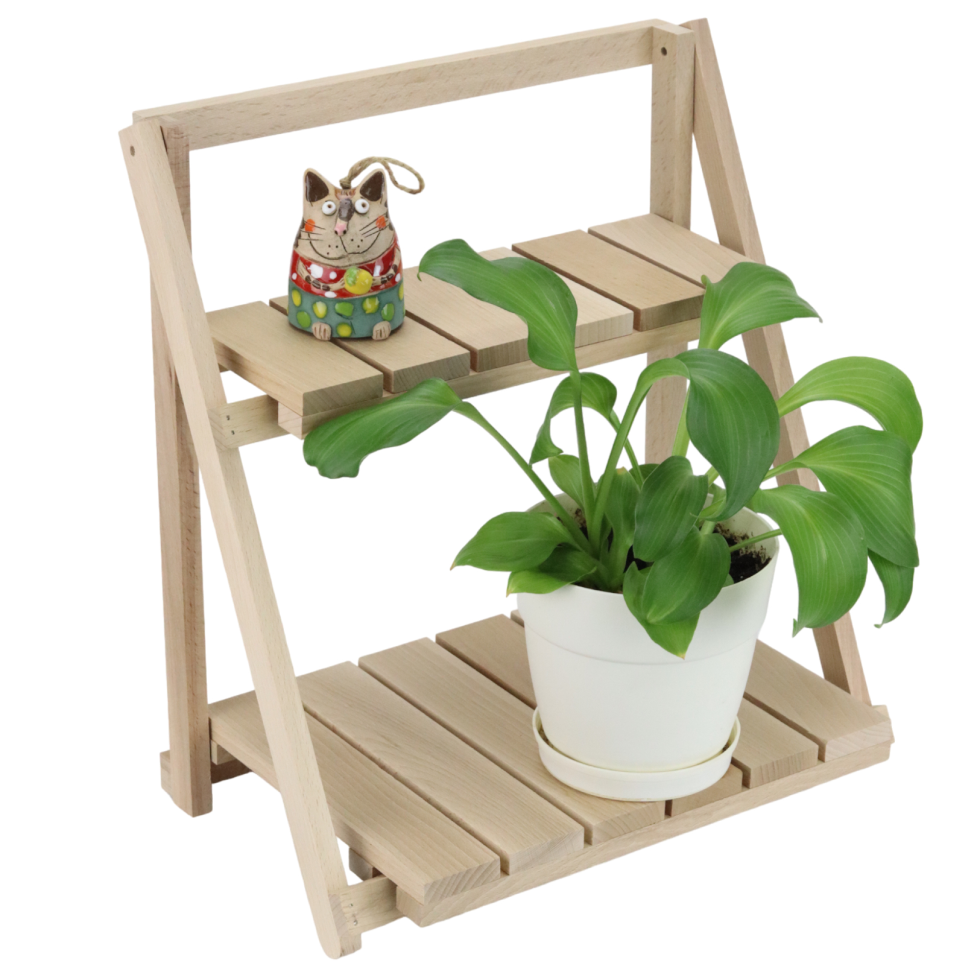 Купить Стеллаж деревянный настольный складной (2 полки) оптом