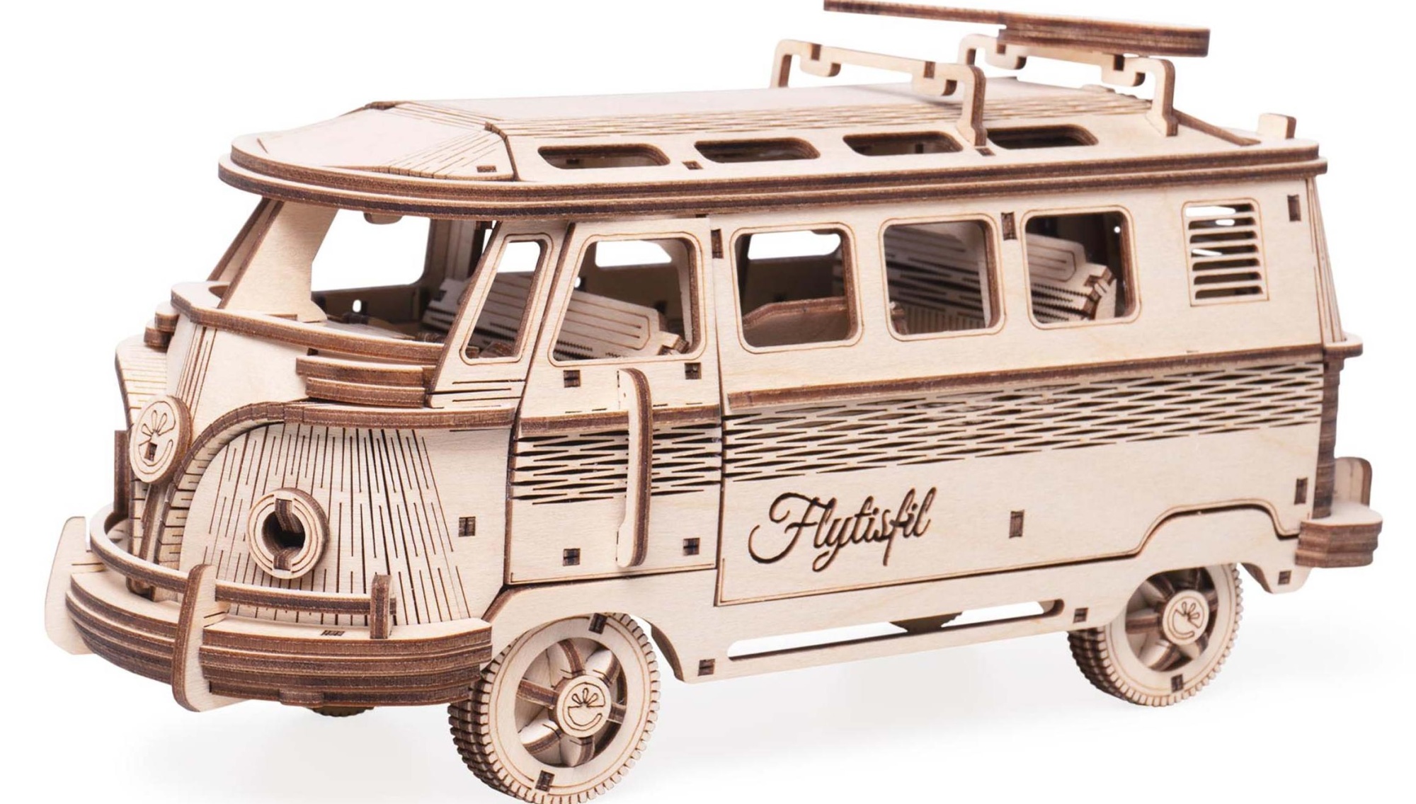 Купить Деревянный конструктор, сборная модель Lemmo Фургон Флайтисфил со светом оптом