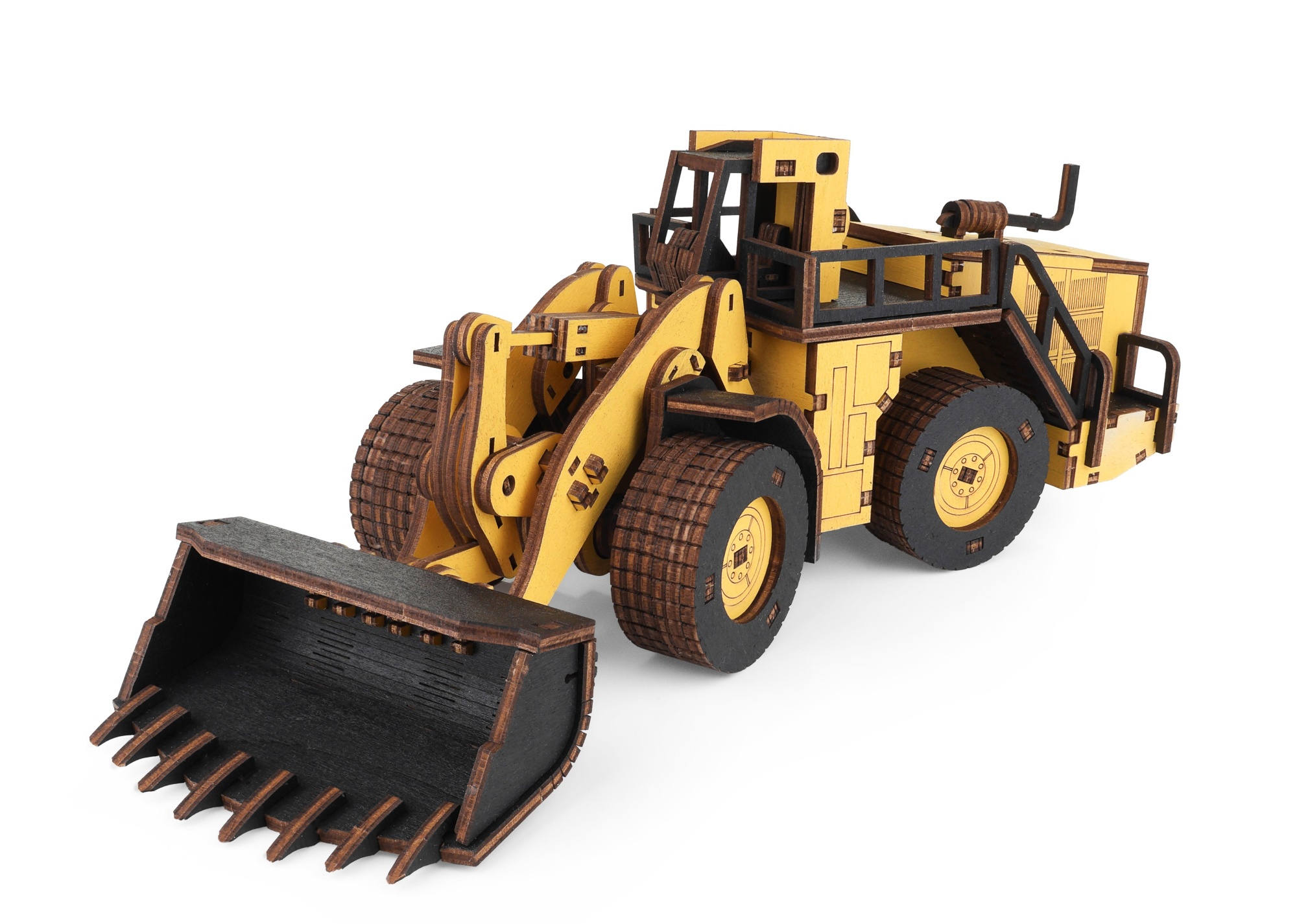 Купить Деревянный конструктор EWA Погрузчик BELAZ 78250 цветной оптом