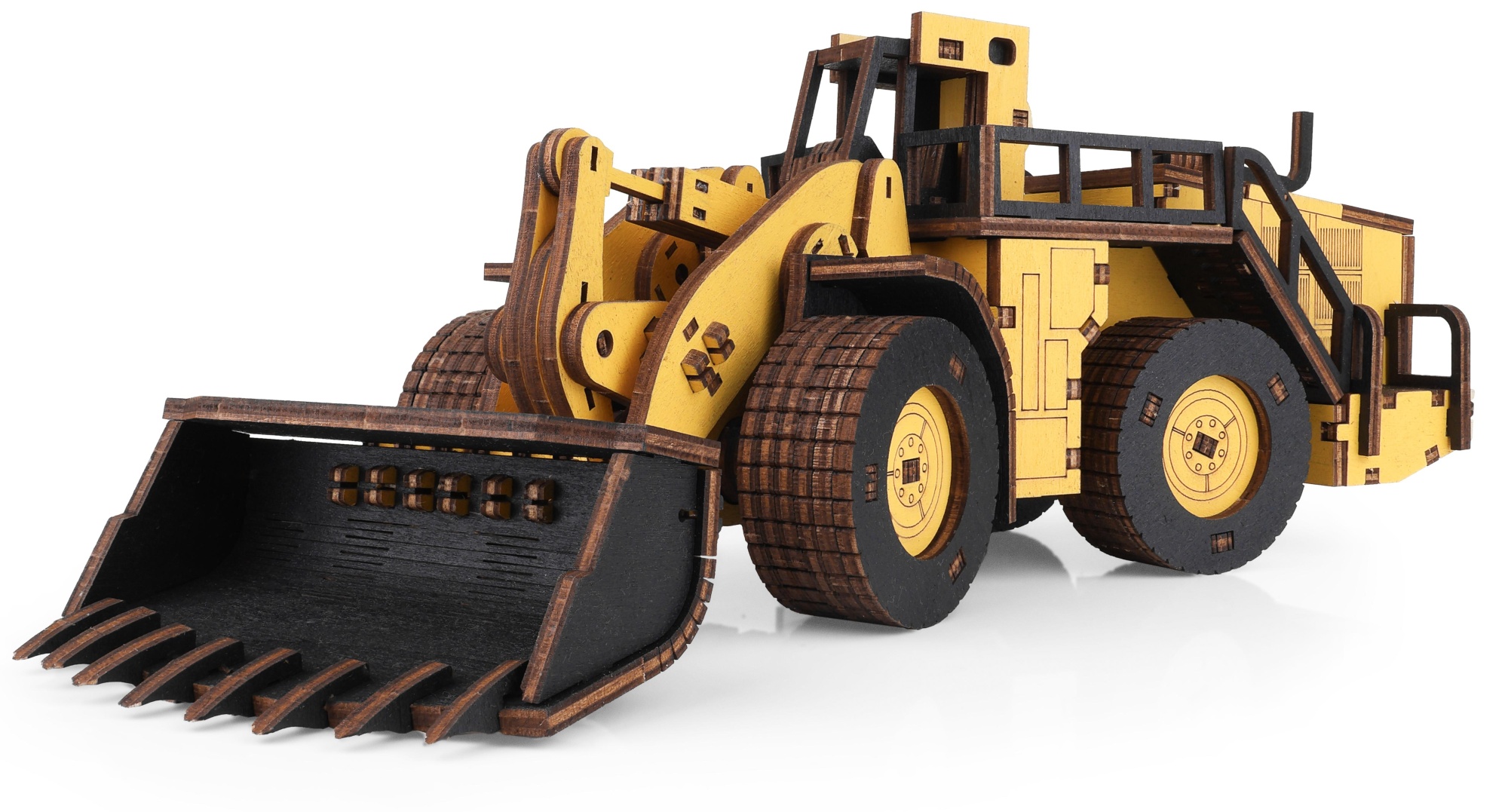 Купить Деревянный конструктор EWA Погрузчик BELAZ 78250 цветной оптом