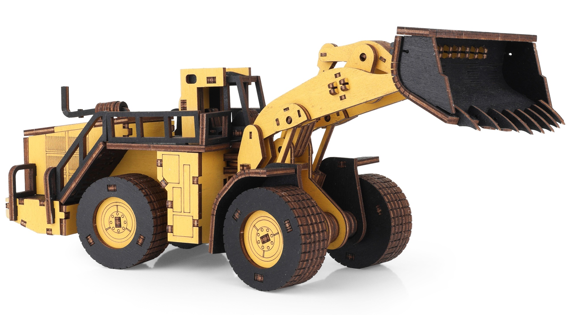 Купить Деревянный конструктор EWA Погрузчик BELAZ 78250 цветной оптом