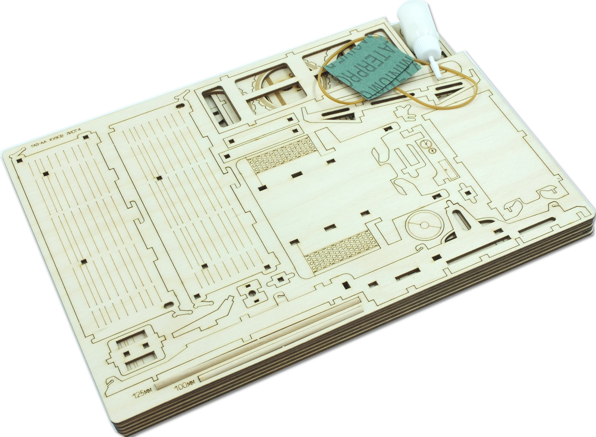 Купить Конструктор 3D деревянный Lemmo Грузовик "Полуторка" Кузов оптом