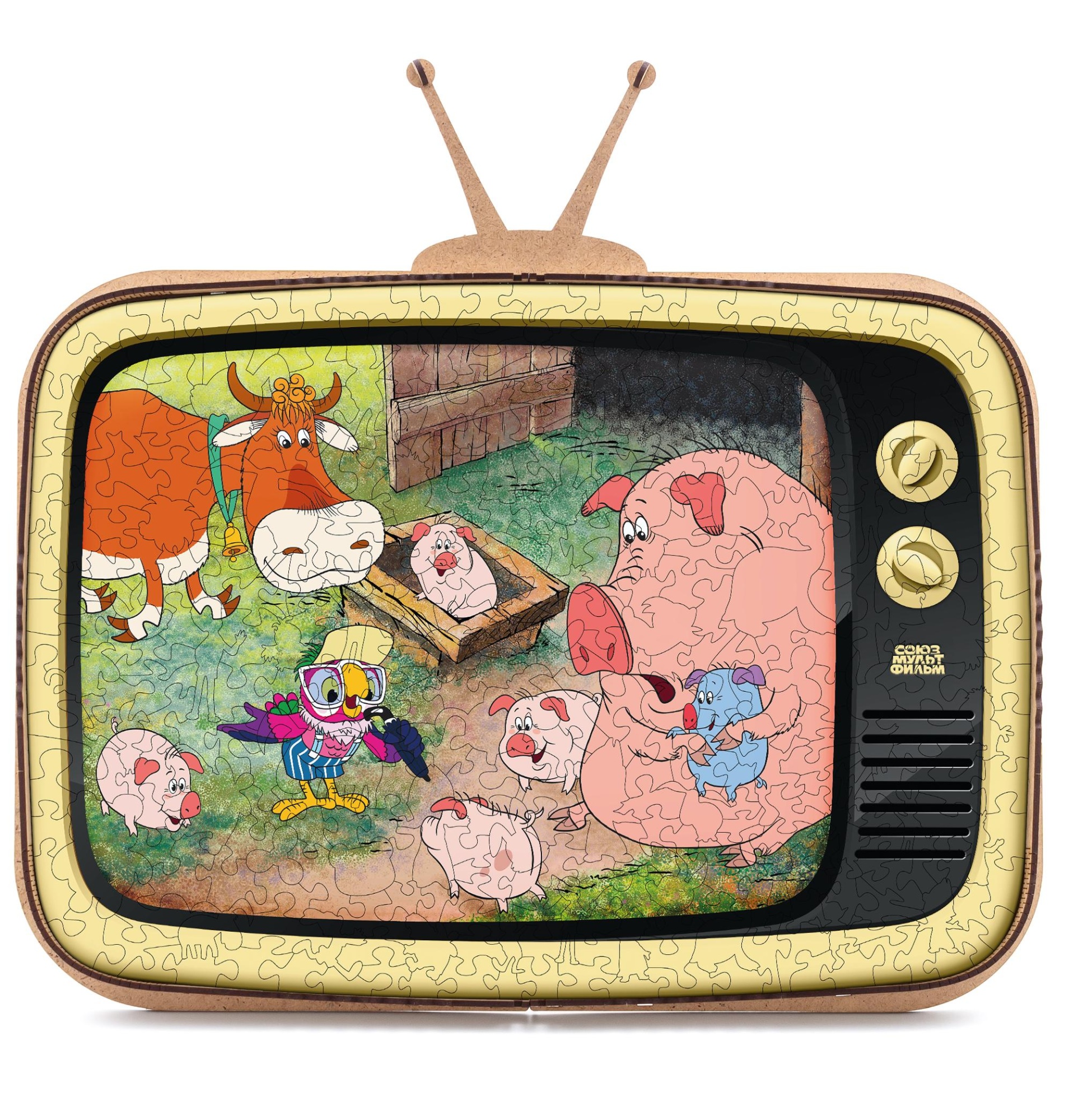 Купить Деревянный 3D пазл EWA Возвращение блудного попугая 40x29 см оптом