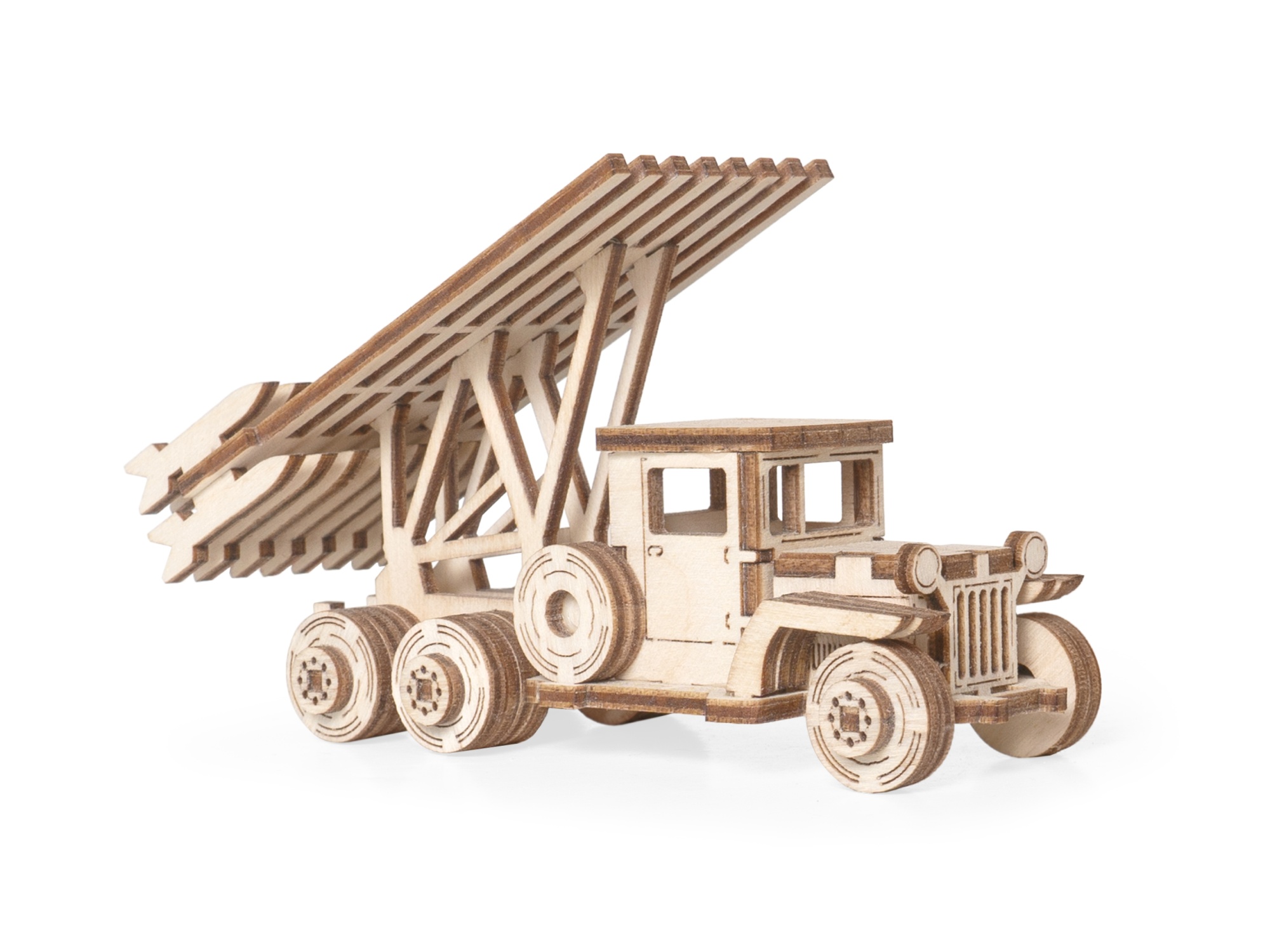 Купить Конструктор 3D деревянный подвижный Lemmo Грузовичок Катюша оптом