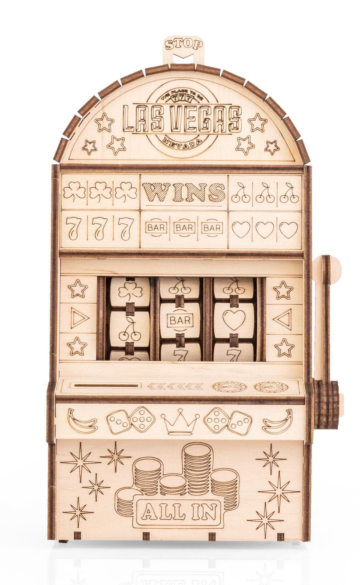 Купить Деревянный конструктор, сборная модель EWA Однорукий бандит оптом