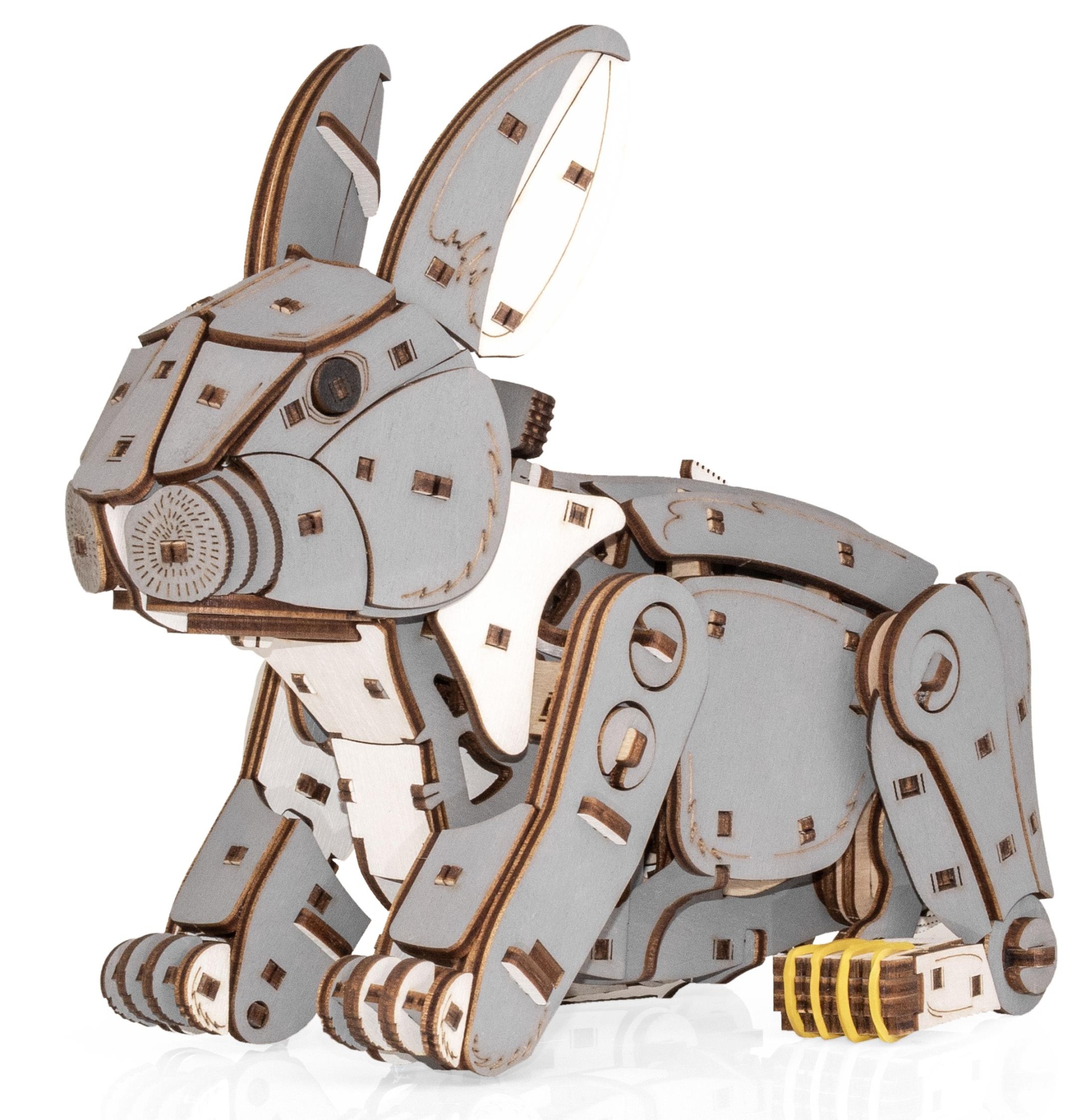 Механическая сборная модель EWA Кролик серый