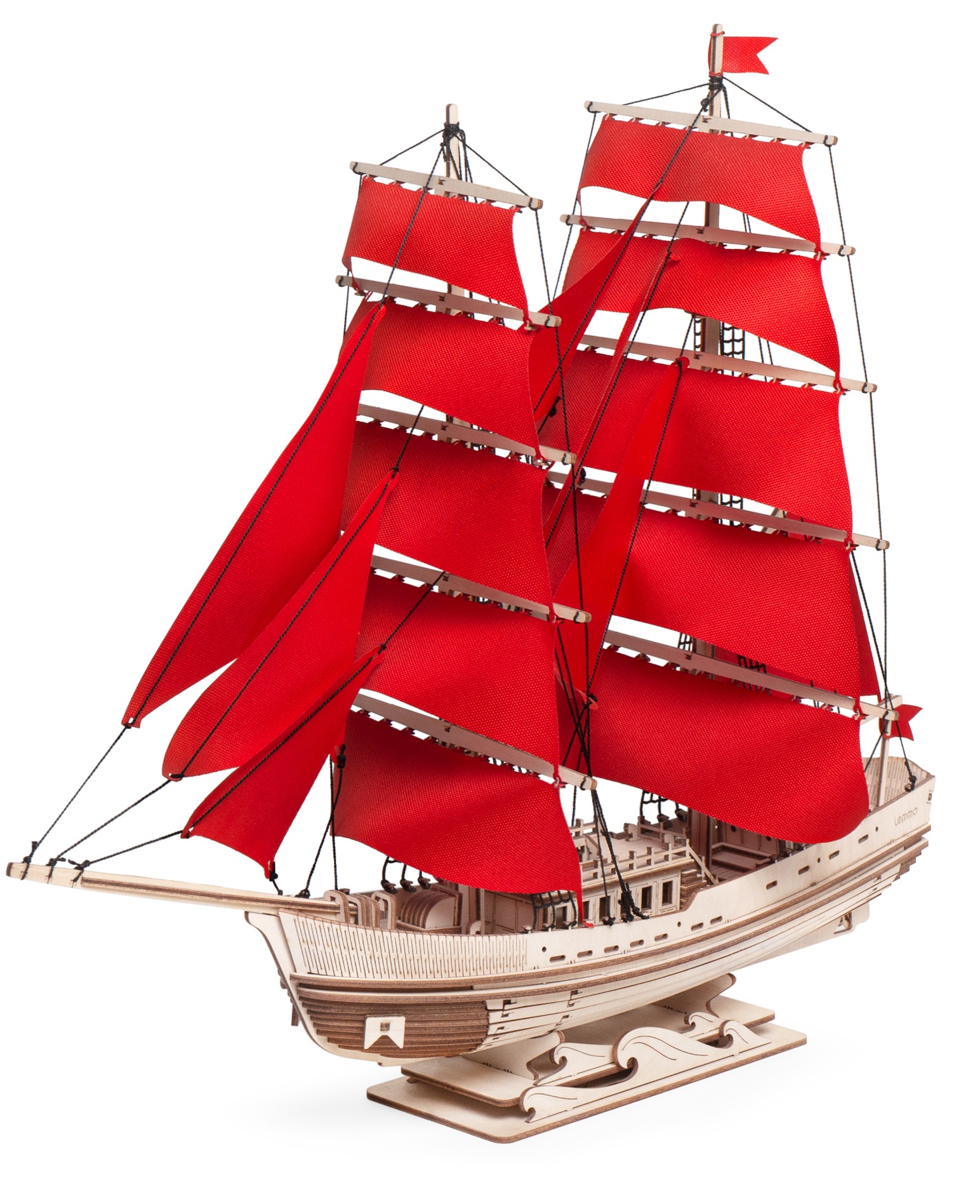 Сборная модель из дерева Lemmo Корабль с парусами "Секрет Океана"