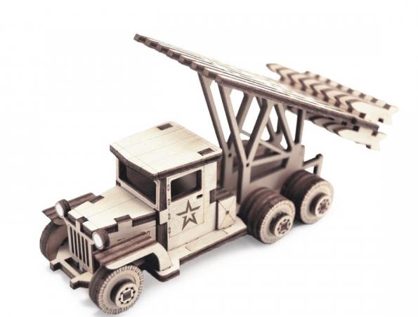 Купить Конструктор деревянный Армия России Грузовик Ракета (Катюша) оптом