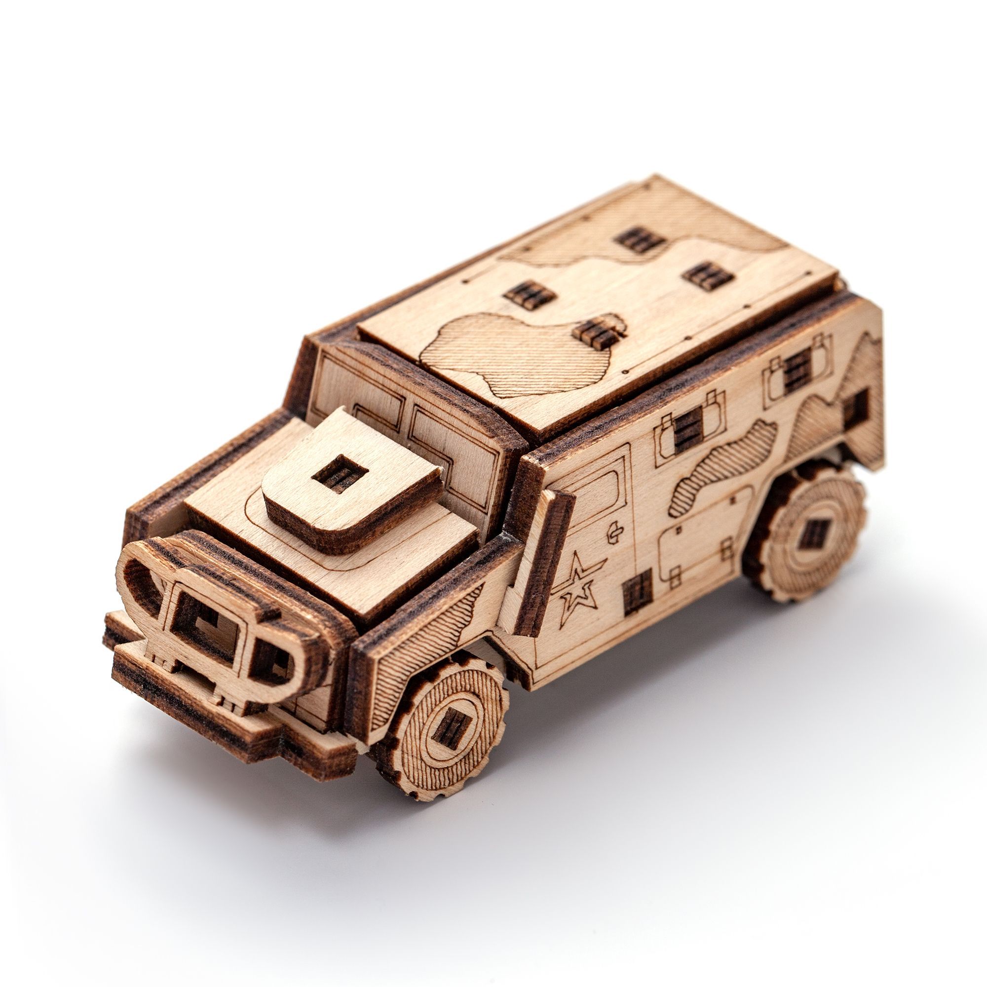 Купить Деревянный конструктор, сборная модель Армия России Бронеавтомобиль оптом