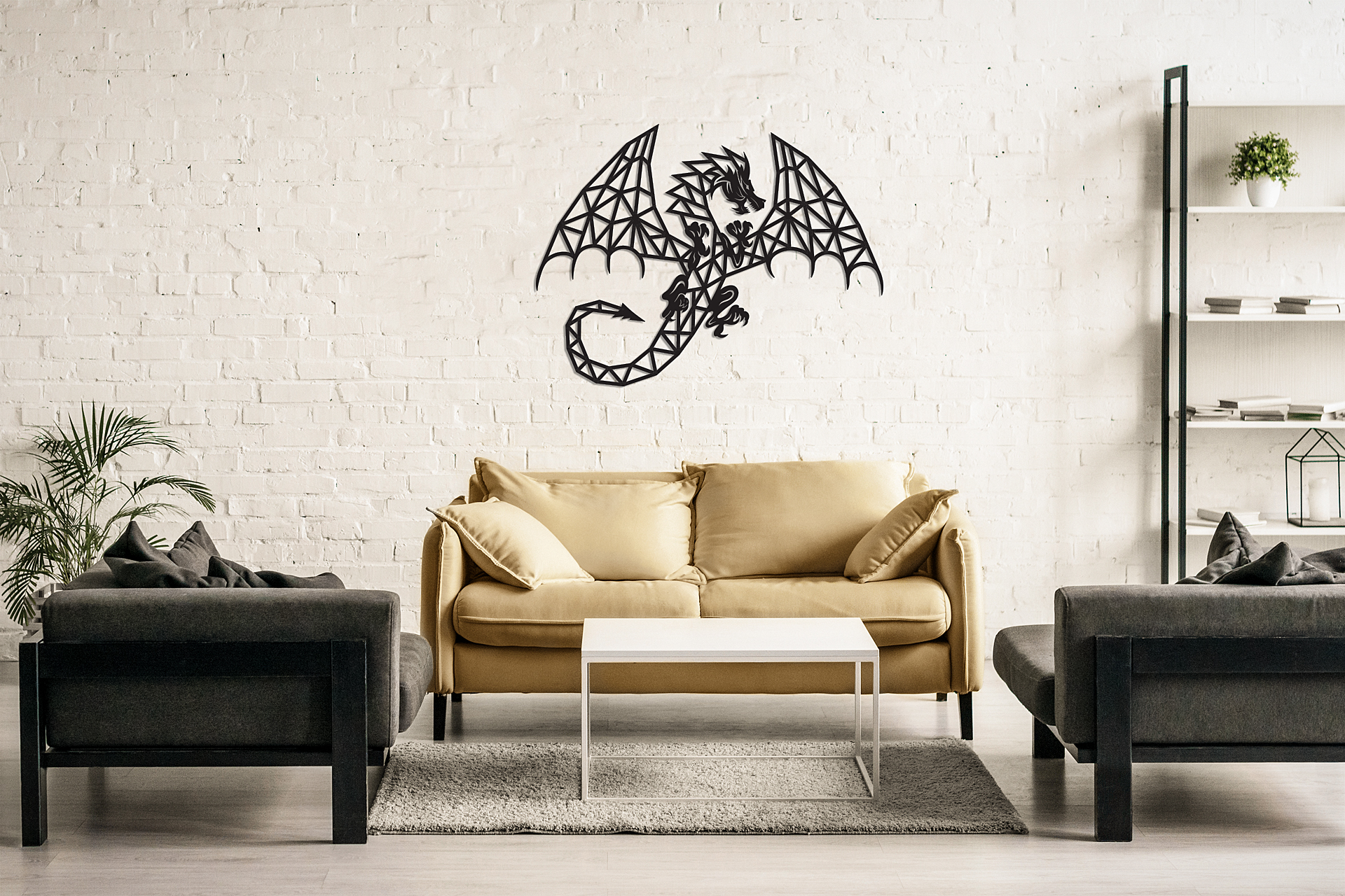 Купить Деревянный декор настенный, панно EWA Design Дракон оптом